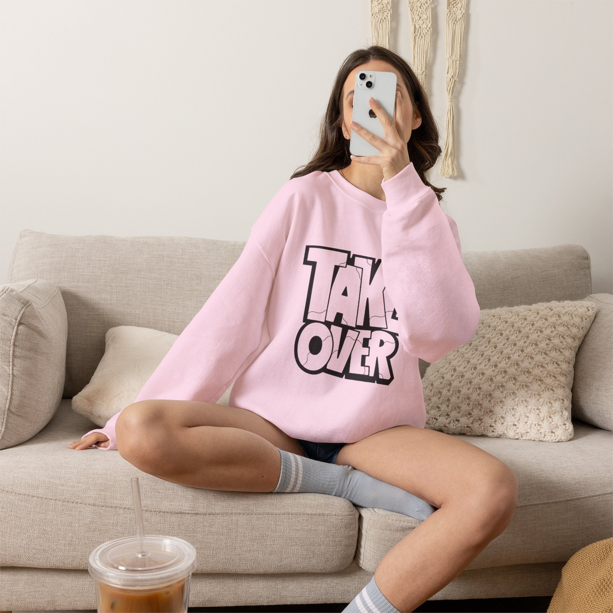 Take Over Crewneck Sweatshirt — Bold Streetwear Graphic Pullover