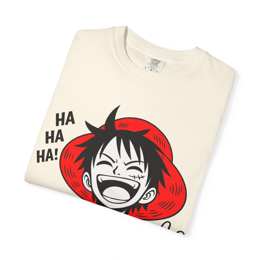 Anime Luffy Laughing Graphic T-shirt - Monkey D. Luffy Peace Sign Tee