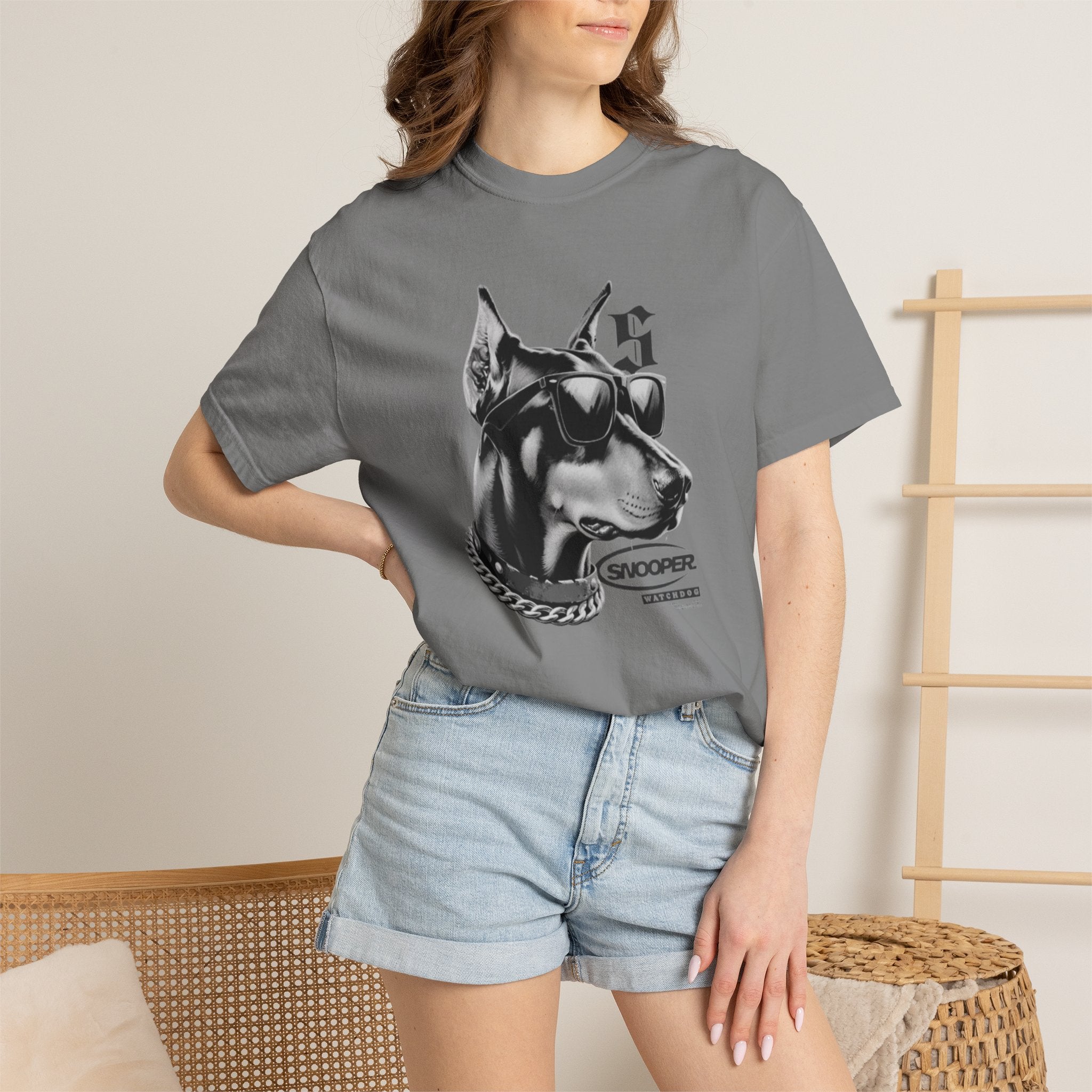 Doberman Sunglasses Graphic T-Shirt — "Snooper" Streetwear Tee