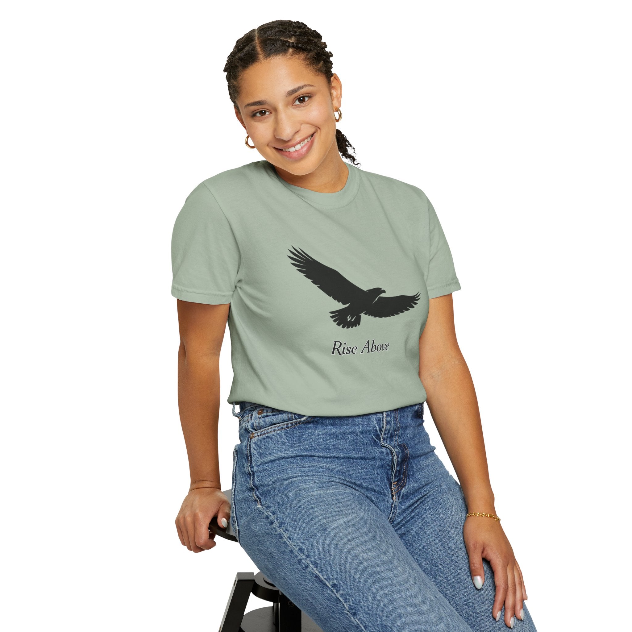 Rise Above Eagle T-Shirt — Inspirational Eagle Graphic Tee