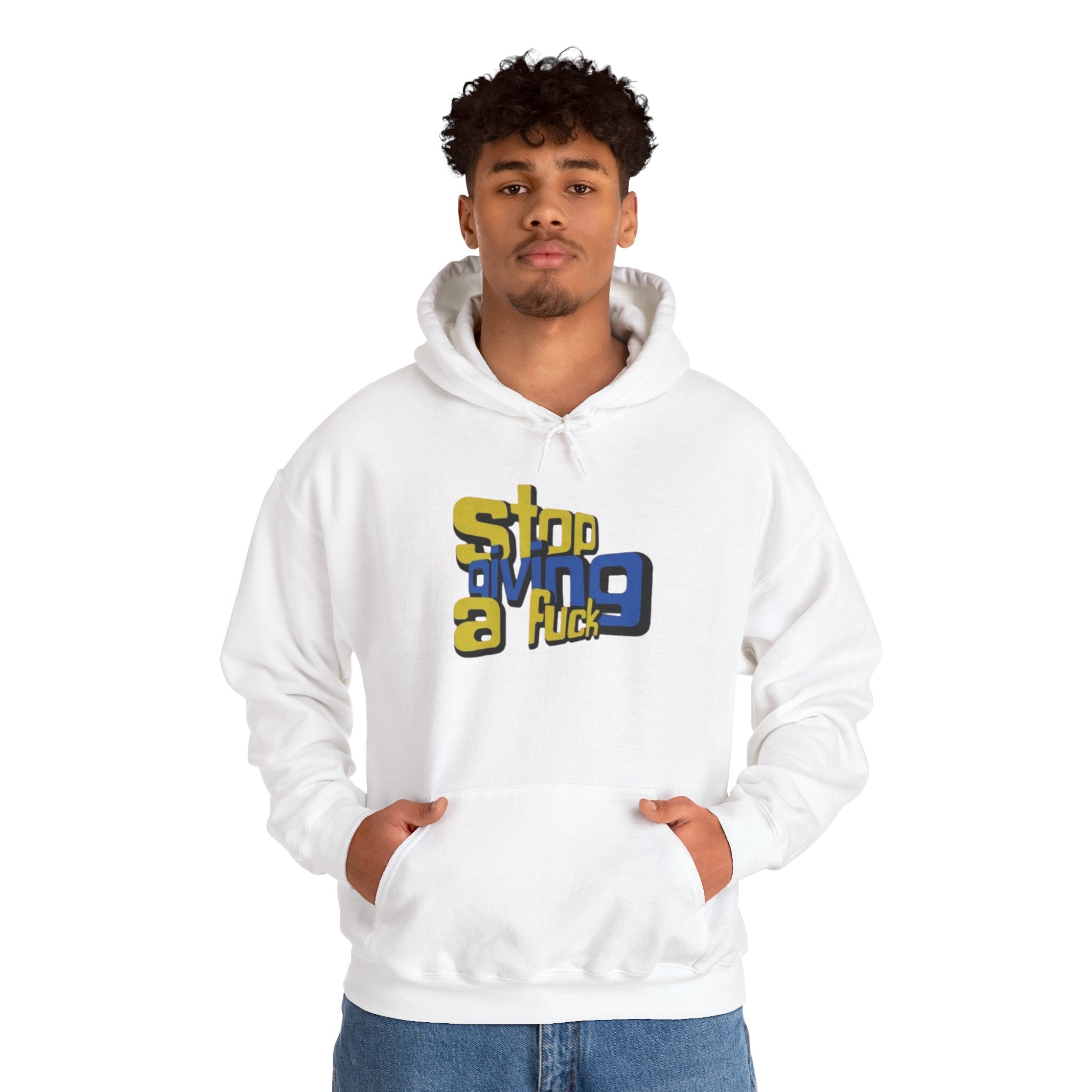 Hoodie — "Stop Giving a F*ck" Bold Retro Graphic Hoodie