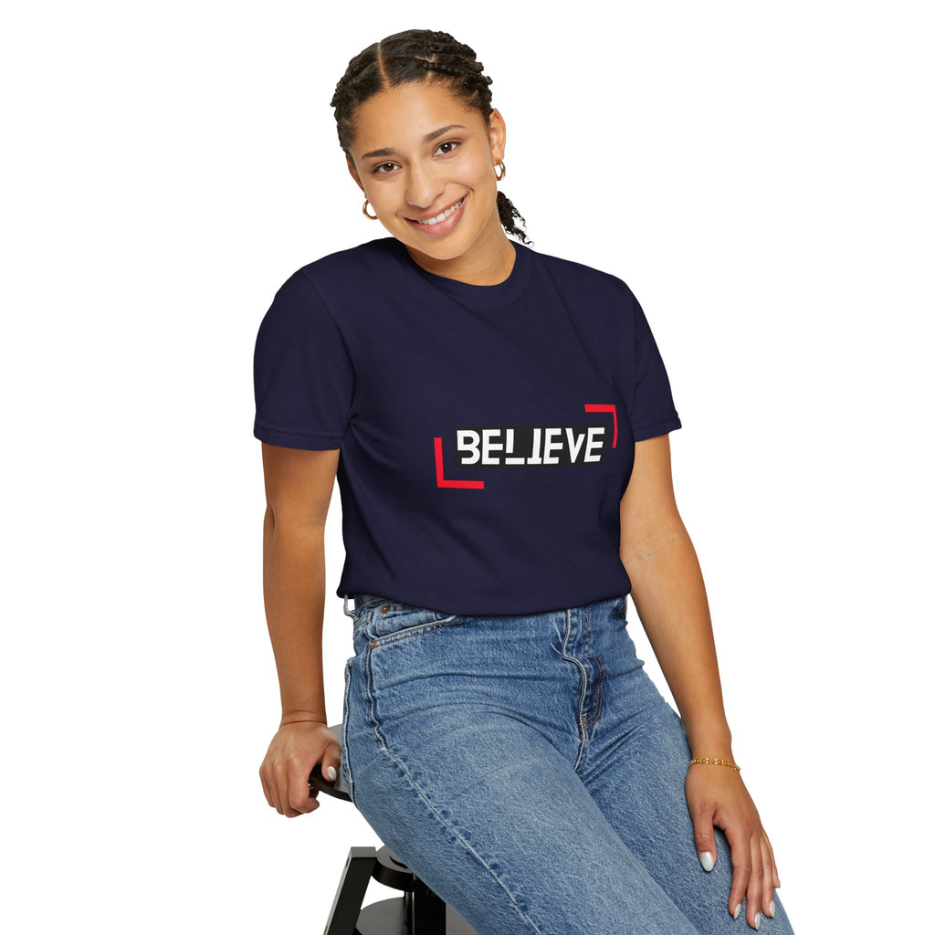 Believe Graphic T-Shirt — Bold Motivational Tee