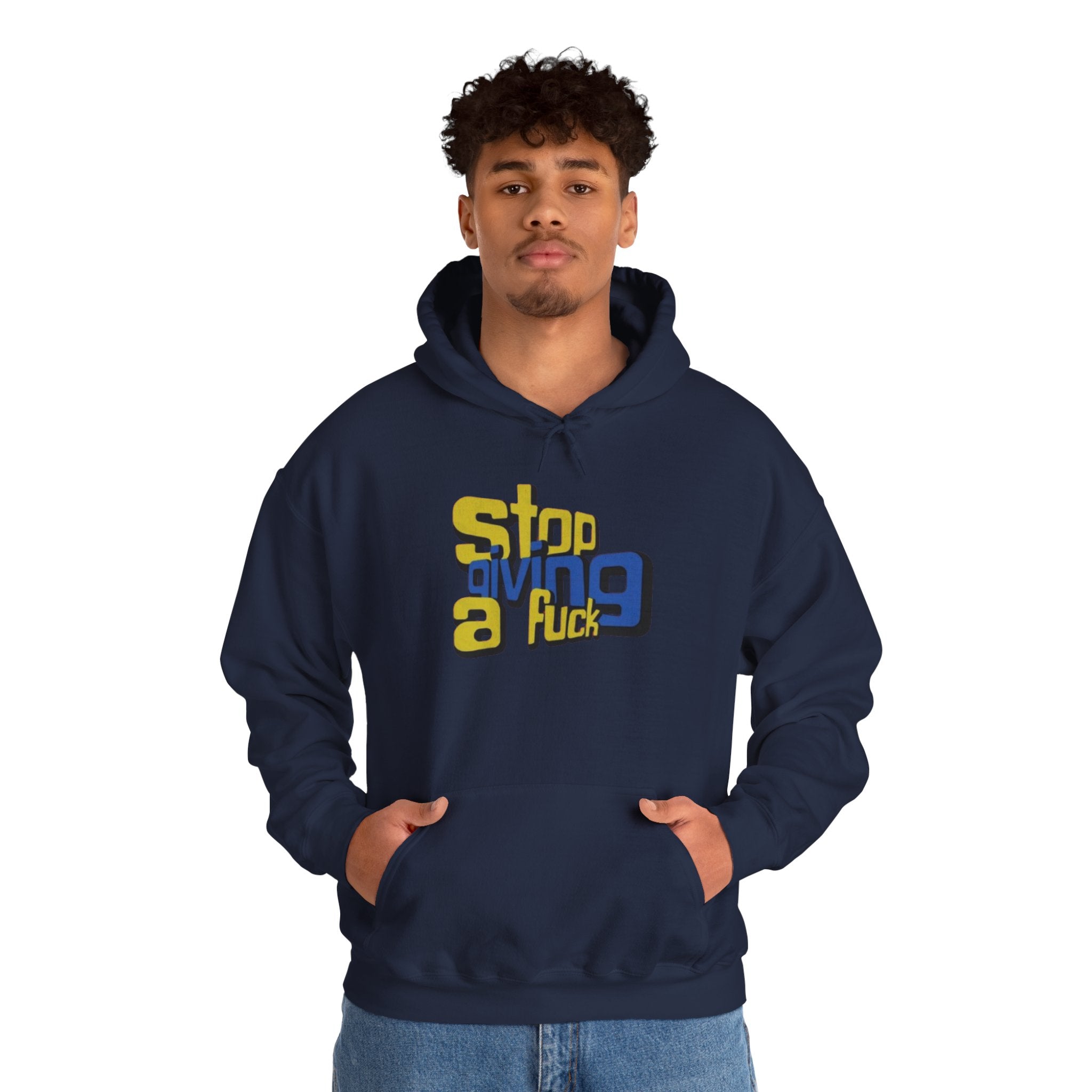 Hoodie — "Stop Giving a F*ck" Bold Retro Graphic Hoodie