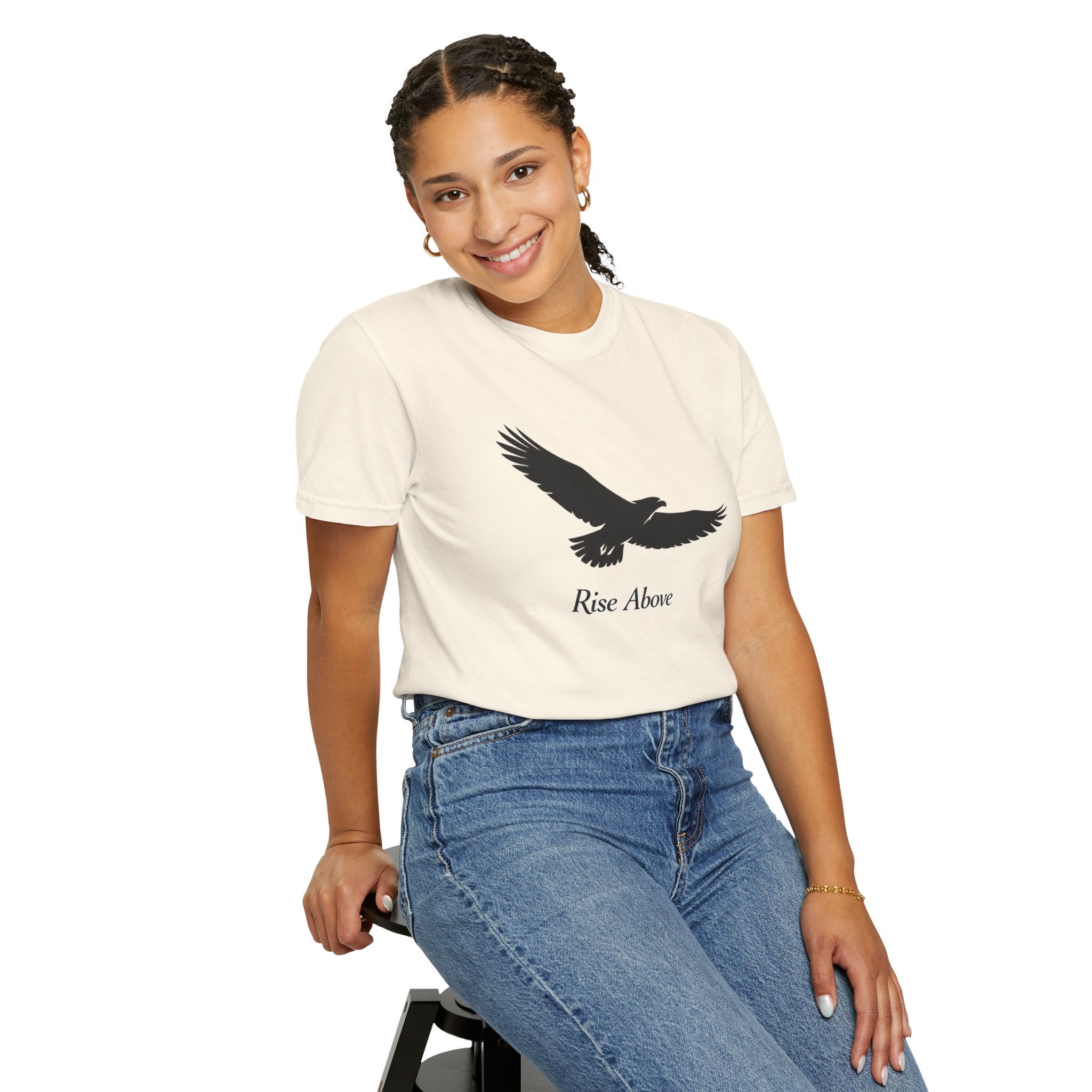 Rise Above Eagle T-Shirt — Inspirational Eagle Graphic Tee
