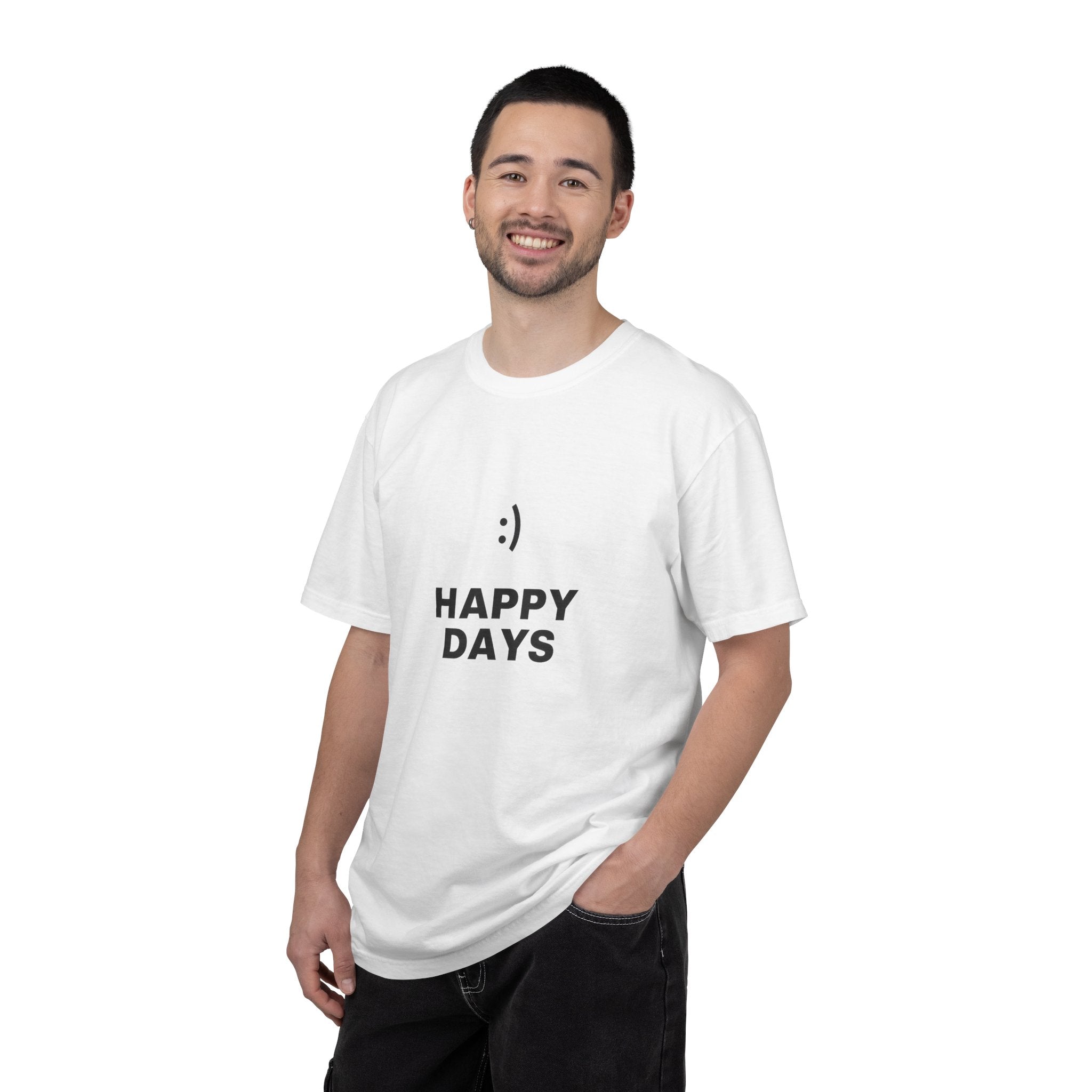 Happy Days T-Shirt — Minimal Smiley Graphic Tee