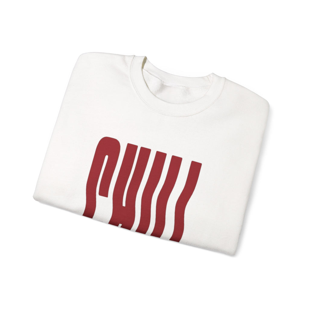 Chill Distorted Text Crewneck Sweatshirt