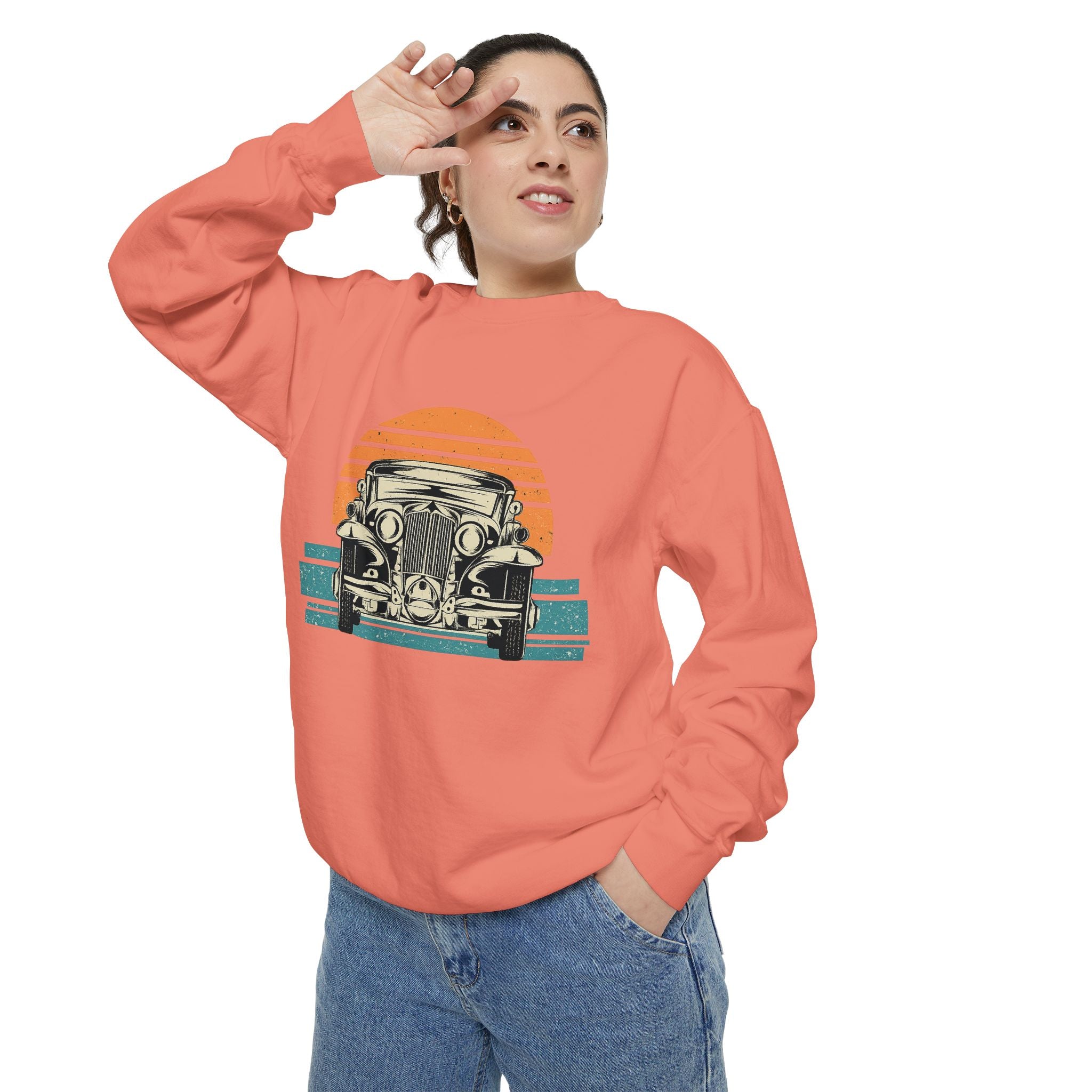 Vintage Car Sunset Sweatshirt