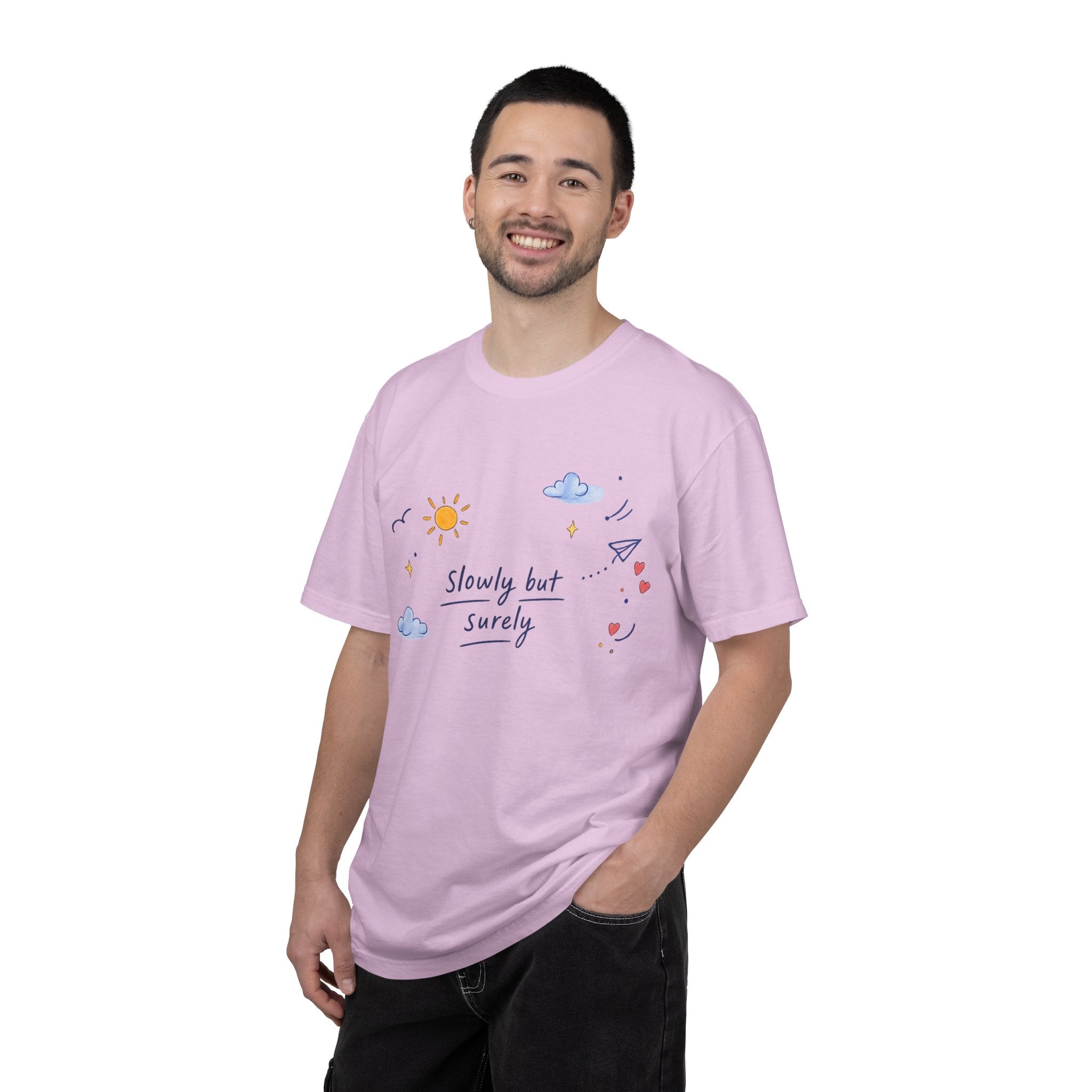 T-Shirt — "Slowly but Surely" Cute Doodle Graphic Tee