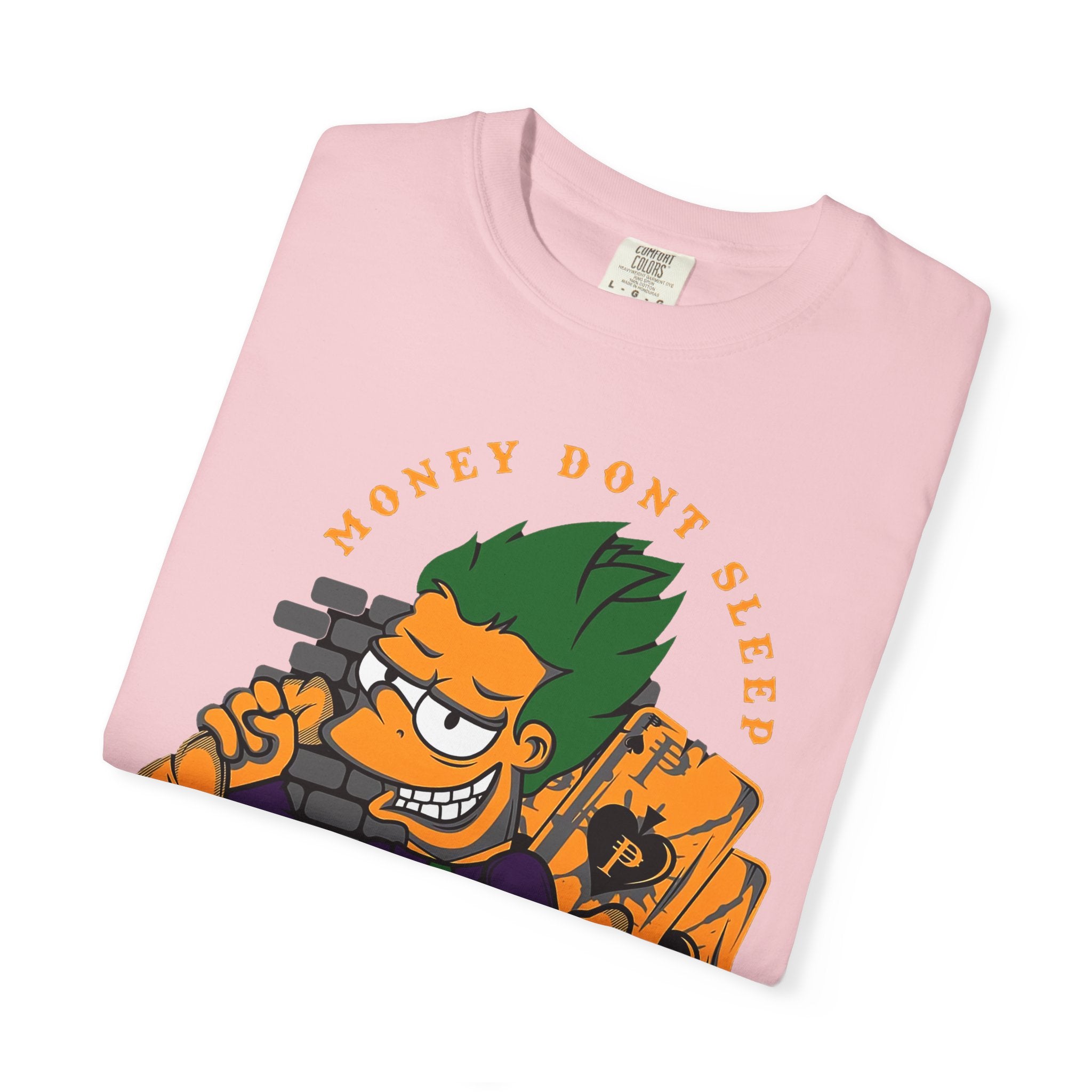 T-Shirt — 'Money Don’t Sleep' Cartoon Hustle Tee