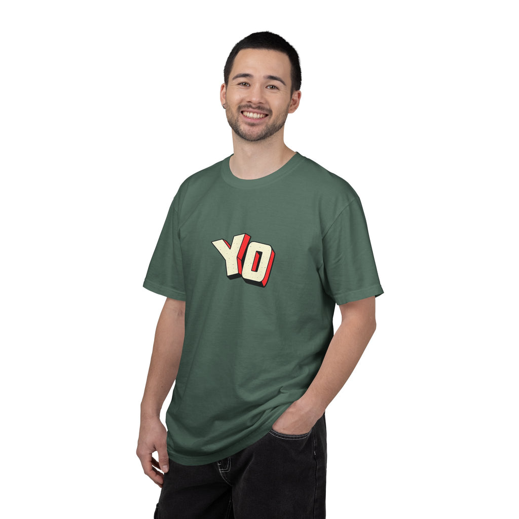 Yo Graphic T-Shirt — Retro 3D Lettering Tee