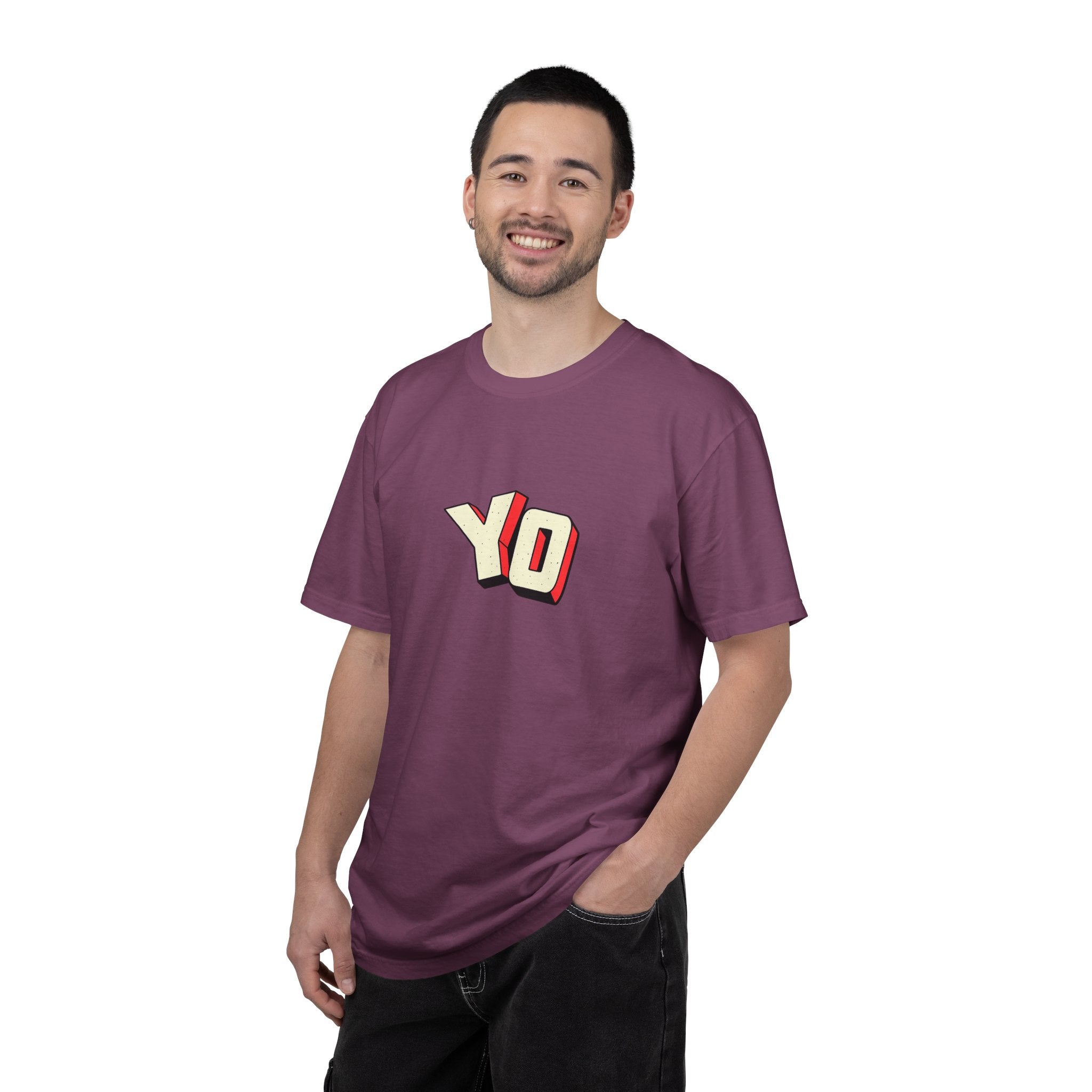 Yo Graphic T-Shirt — Retro 3D Lettering Tee