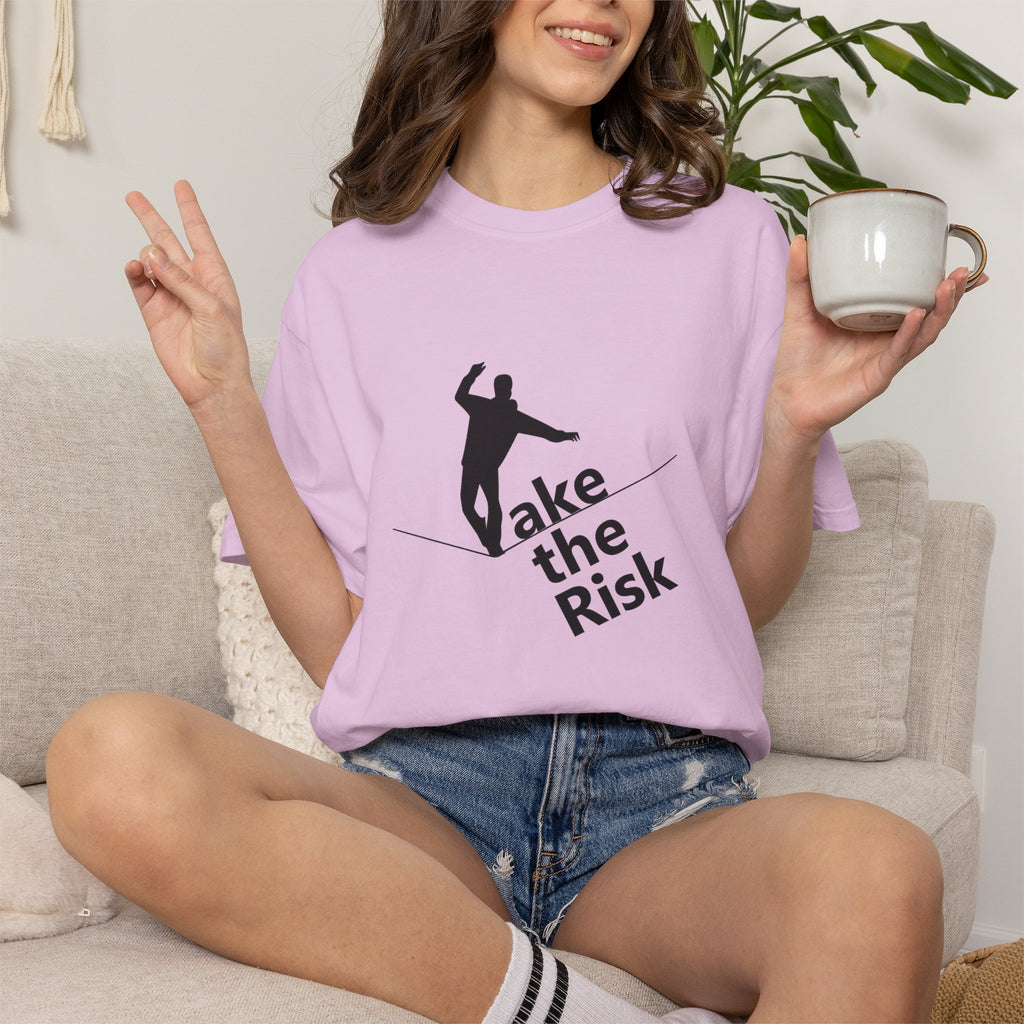 Take the Risk T-Shirt — Tightrope Silhouette Motivational Tee