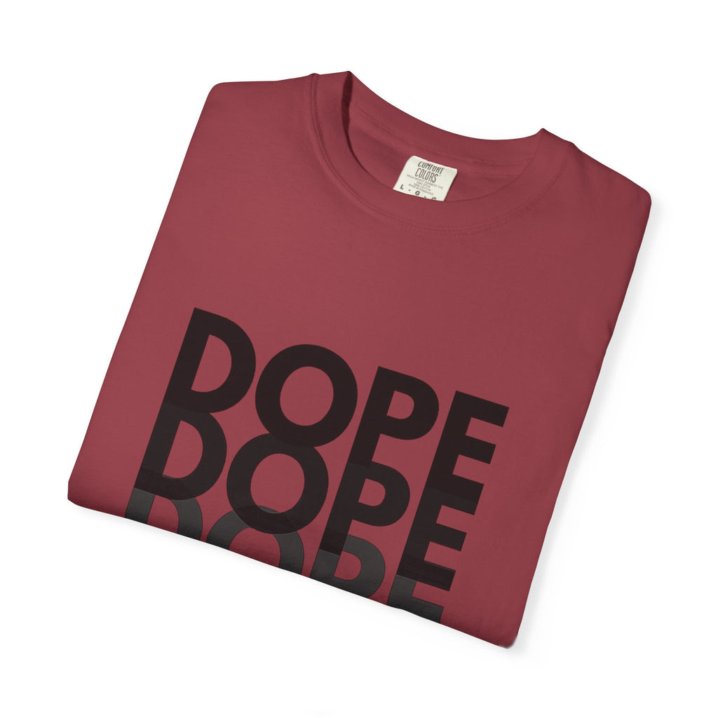 Dope Repeat Graphic T-Shirt — Retro Stacked Typography Tee