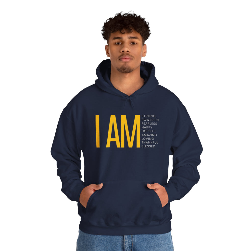 I AM Affirmation Hoodie — Inspirational Self-Love Sweatshirt