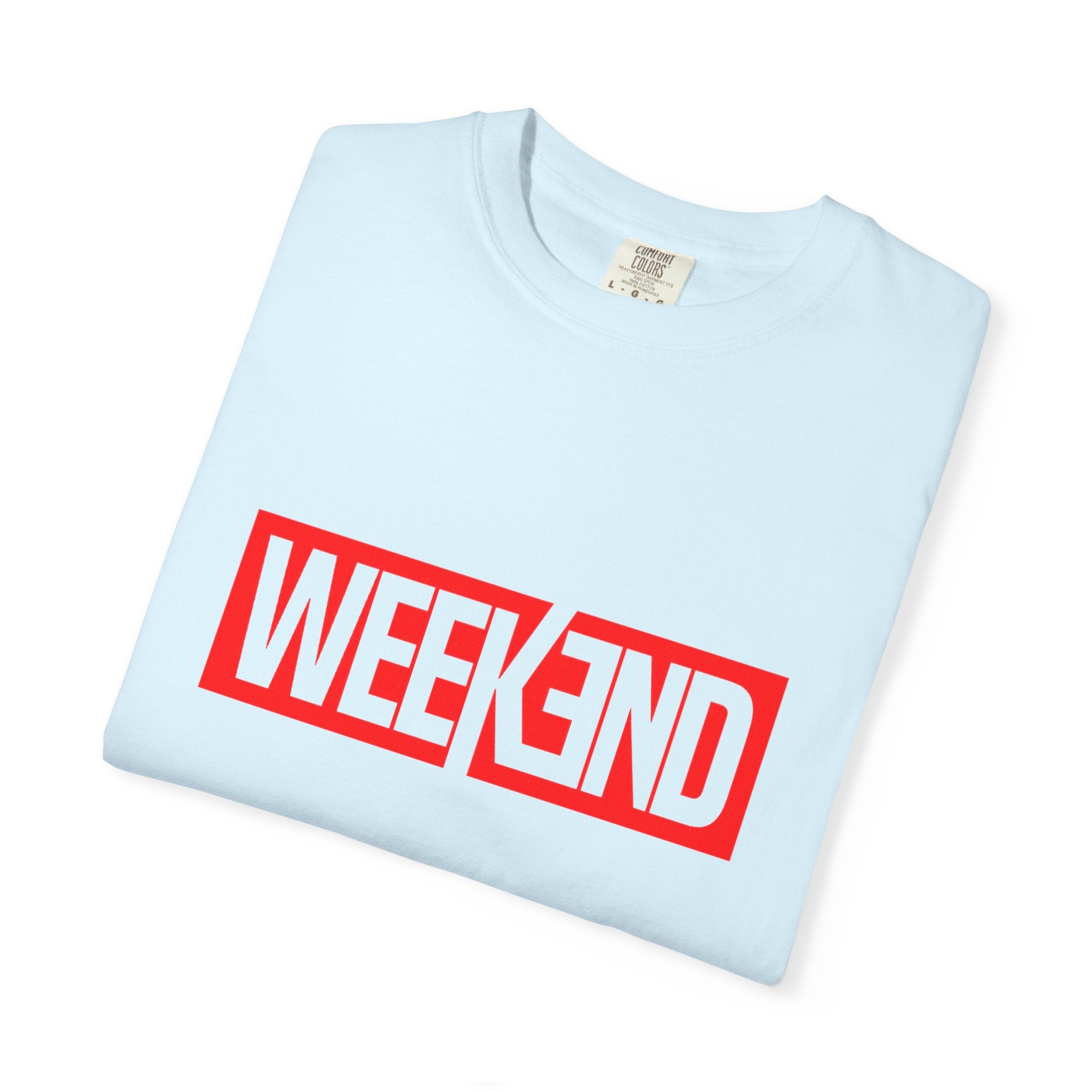 Weekend Box Logo T-Shirt — Retro Red Graphic Tee