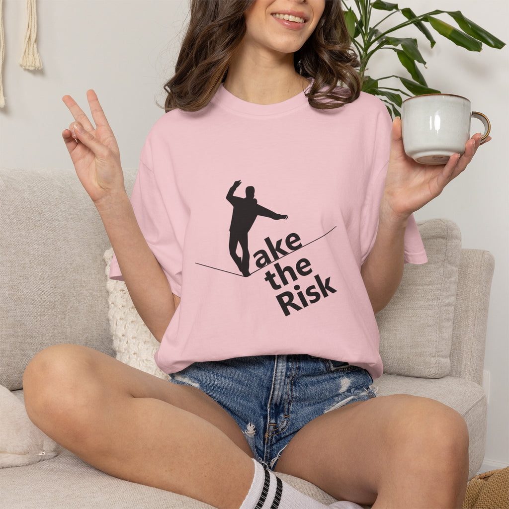 Take the Risk T-Shirt — Tightrope Silhouette Motivational Tee