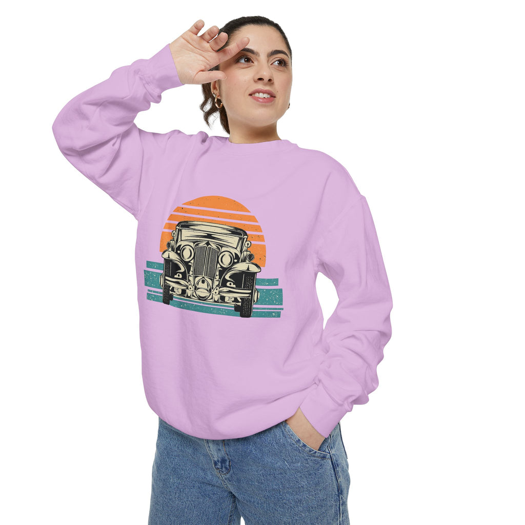 Vintage Car Sunset Sweatshirt