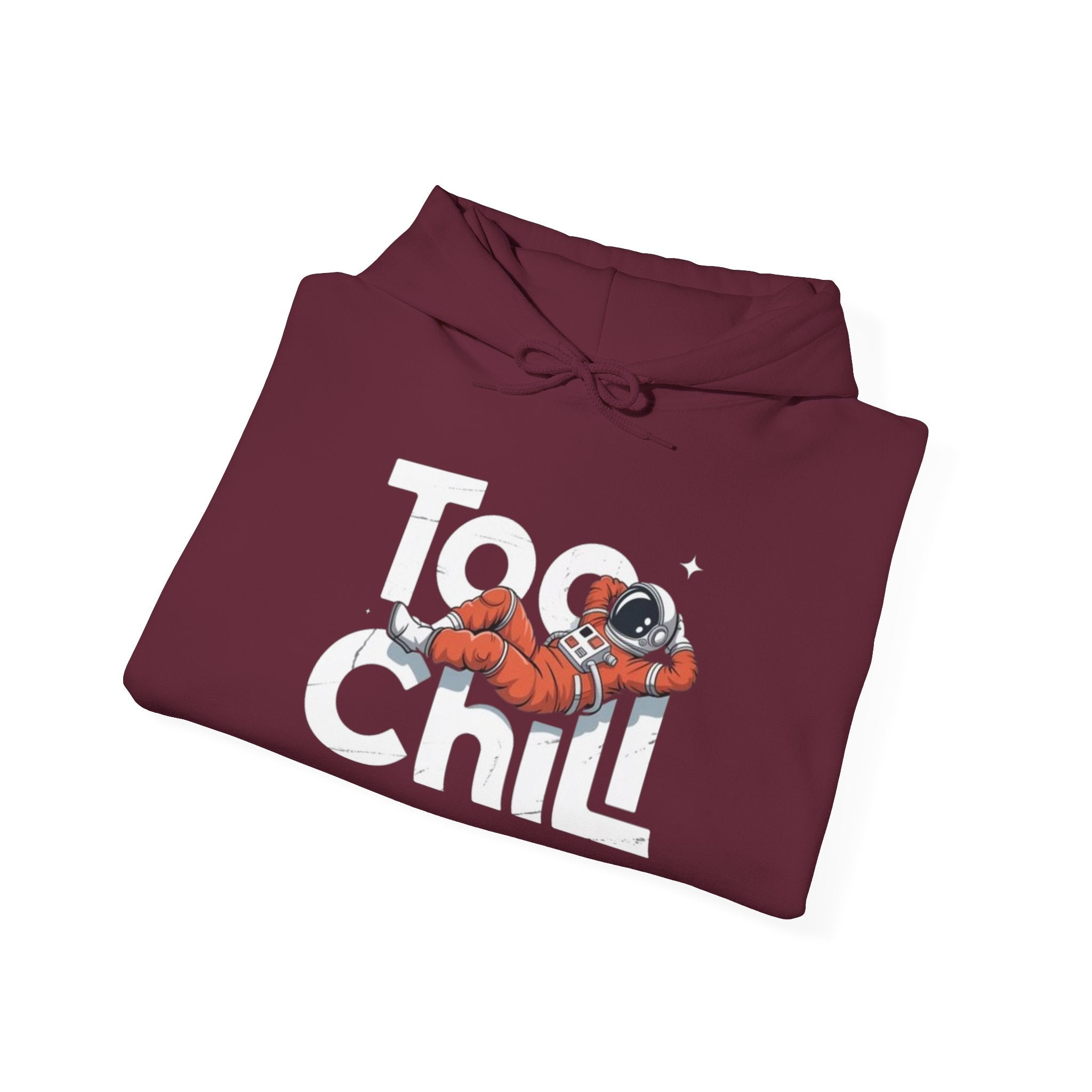 Too Chill Astronaut Hoodie — Retro Space Graphic Pullover