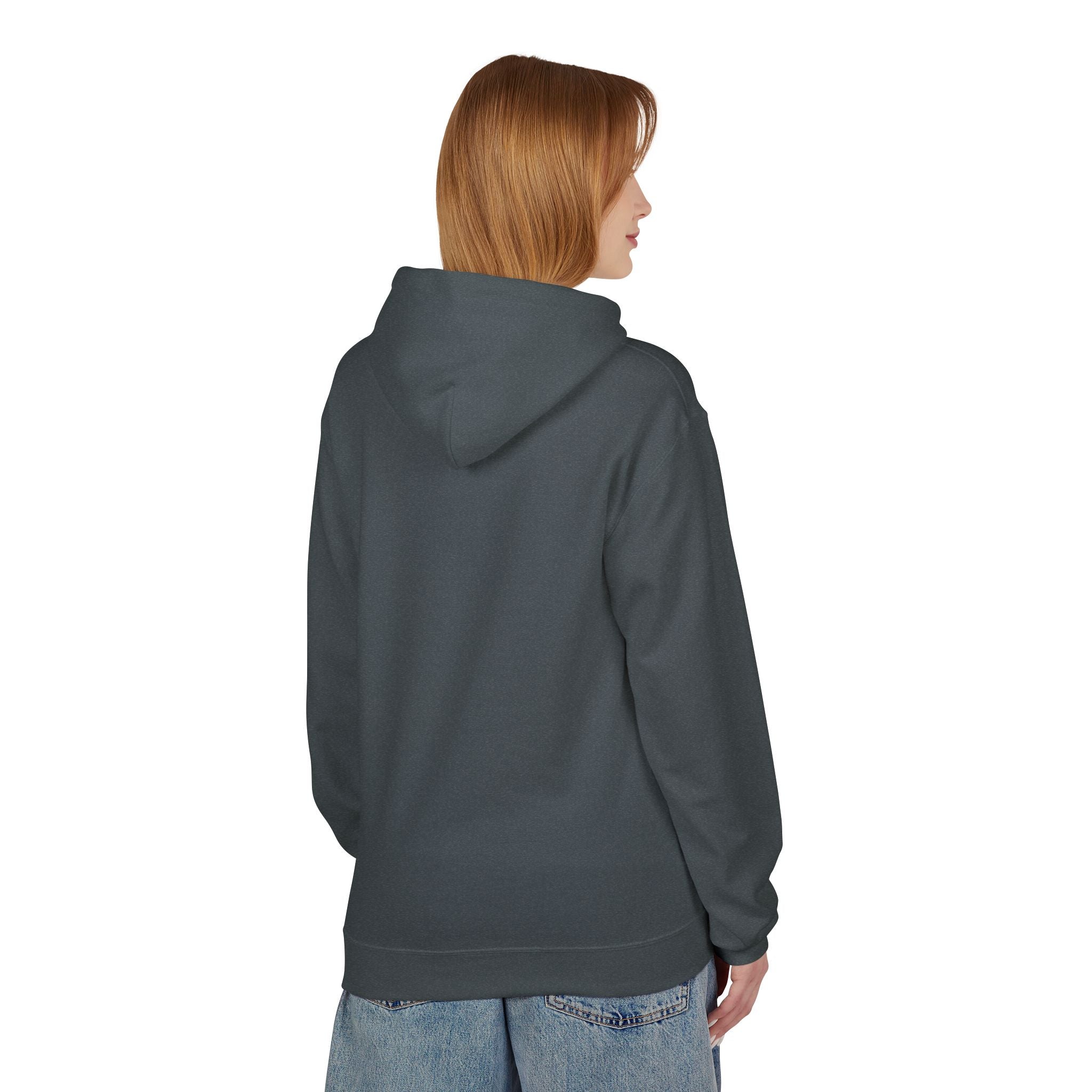 Never Typography Hoodie — Brown Casual Graphic Pullover
