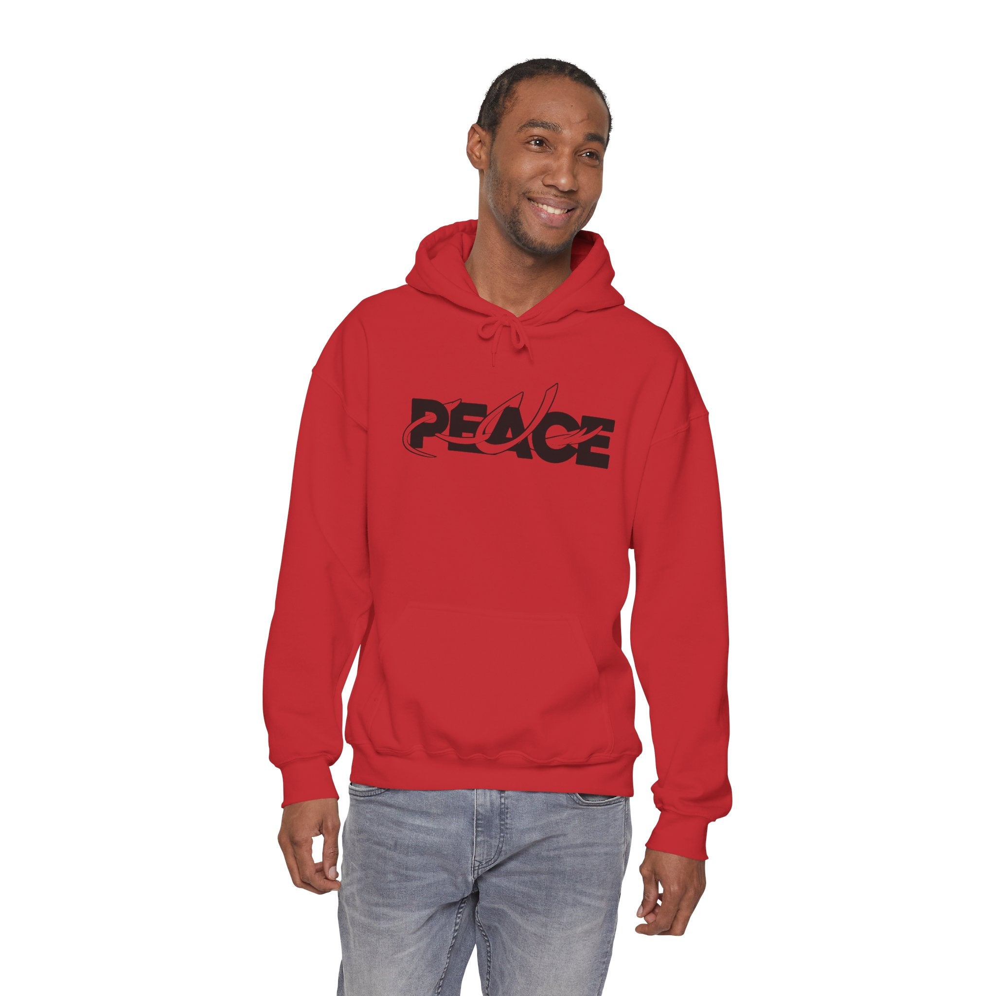 Peace Logo Hoodie — Minimal Black & White Peace Graphic Pullover