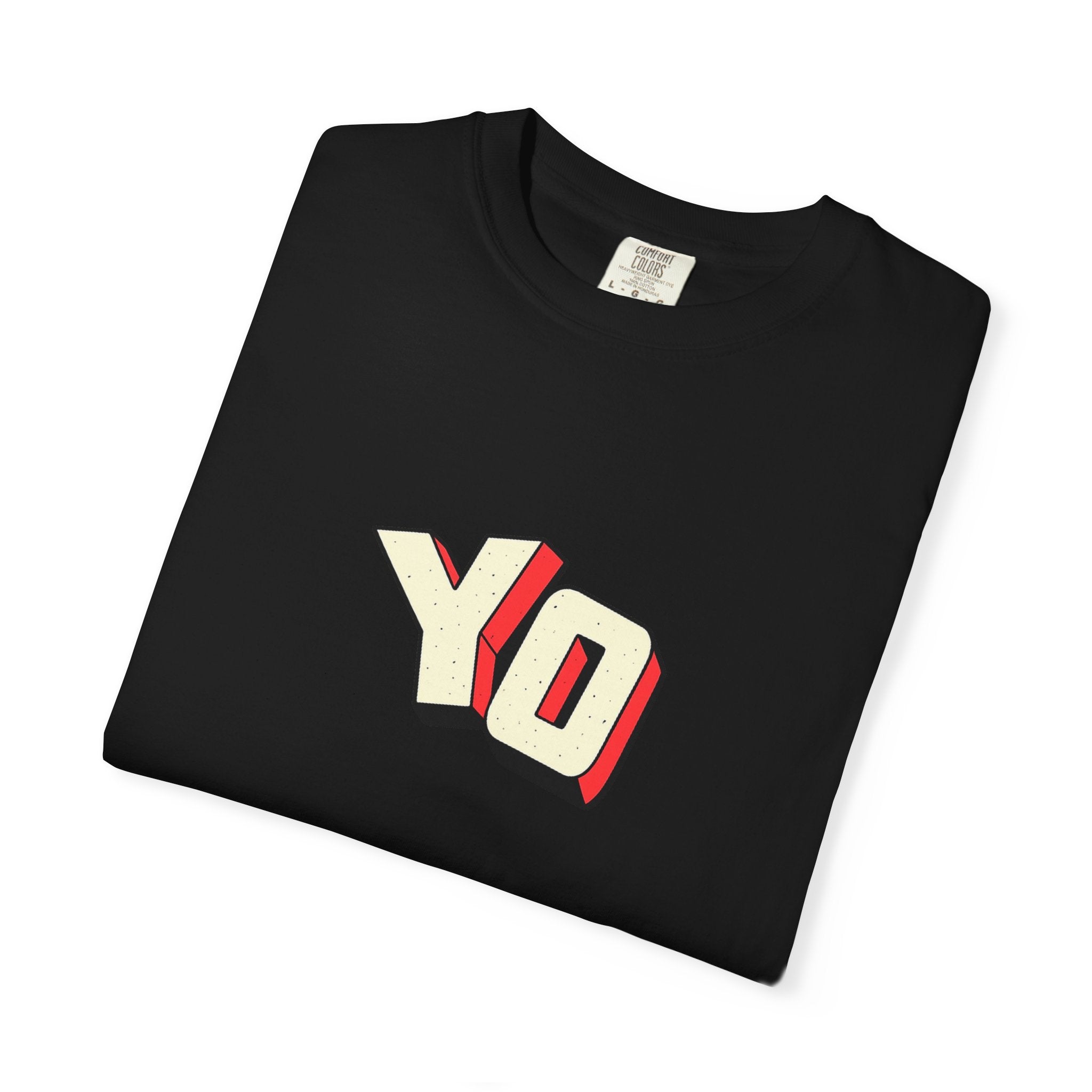 Yo Graphic T-Shirt — Retro 3D Lettering Tee