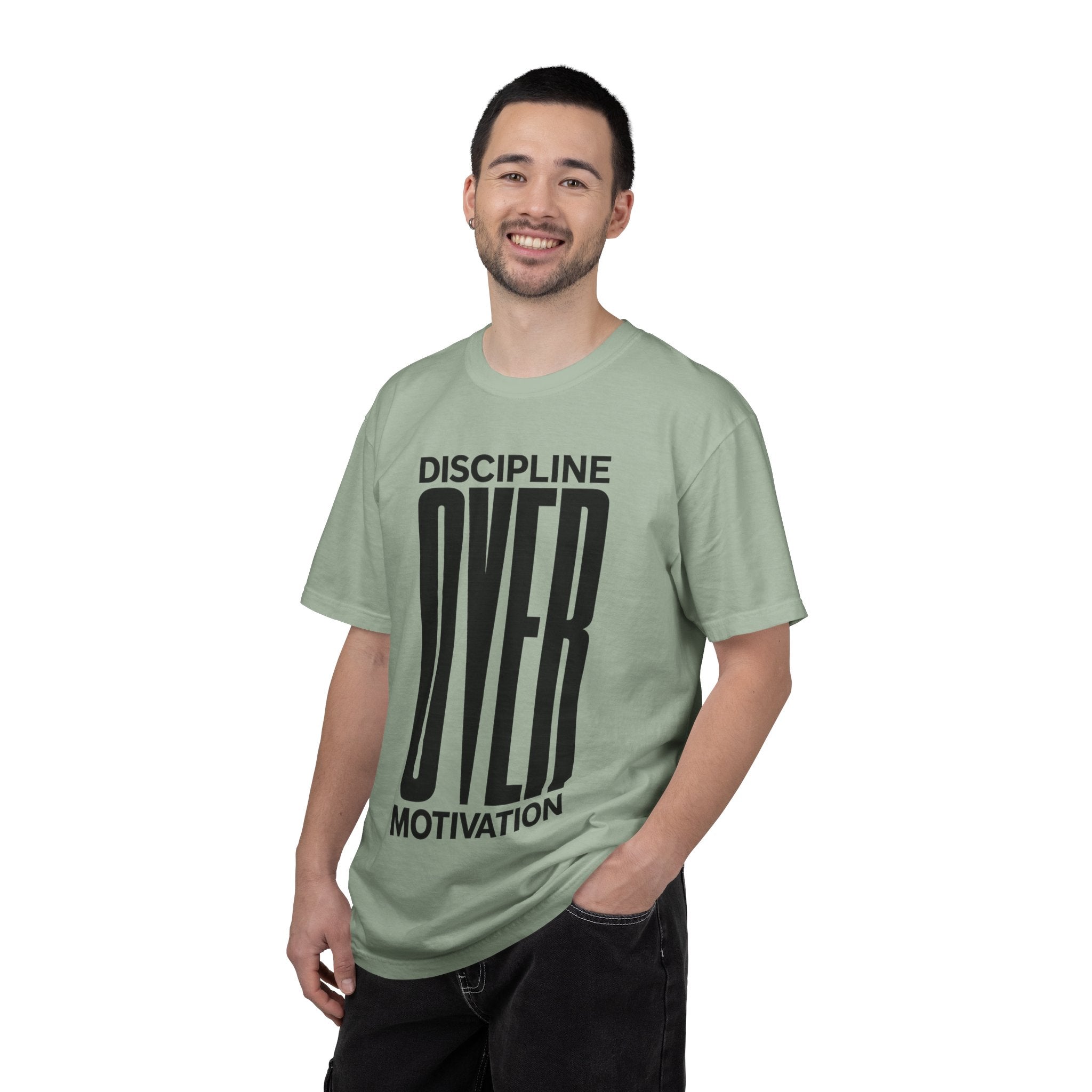 Discipline Over Motivation T-Shirt — Motivational Fitness Tee