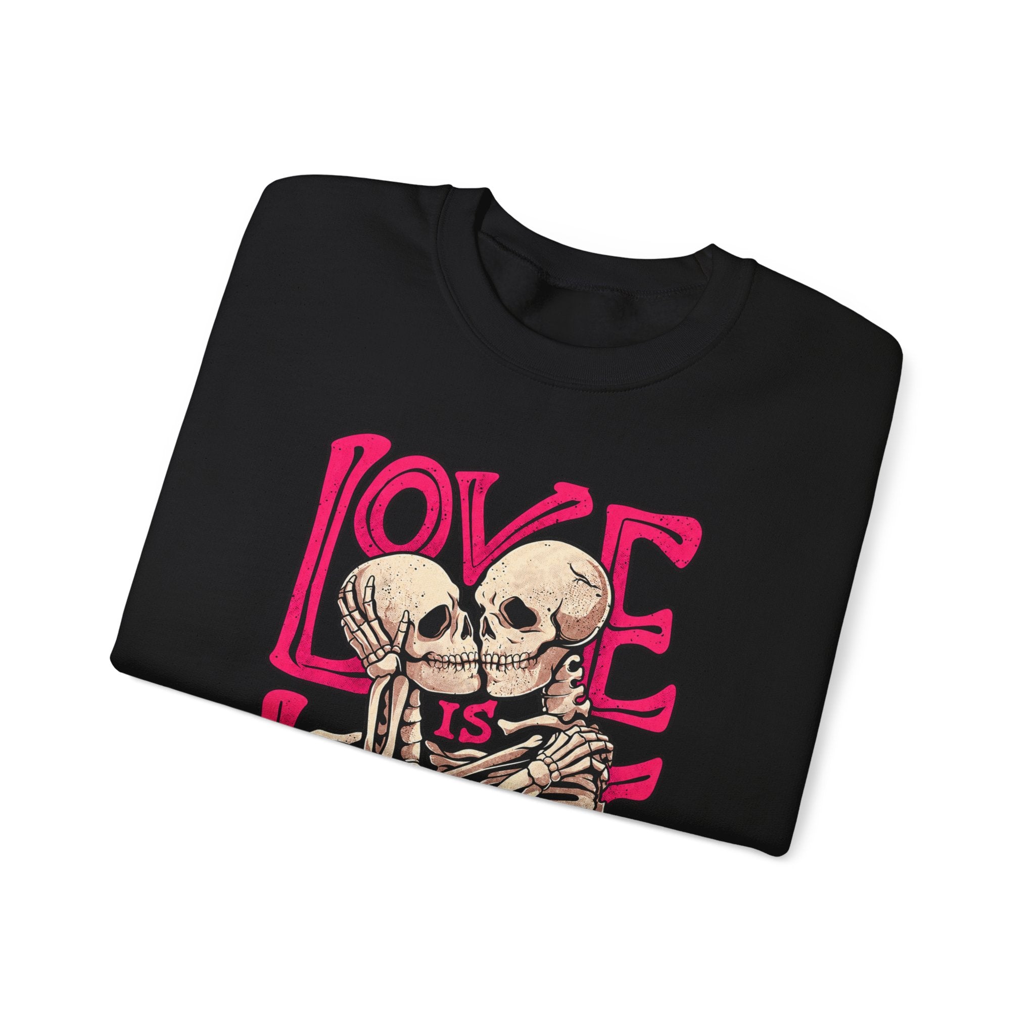 Skeleton Couple 'Love Is Love' Crewneck Sweatshirt