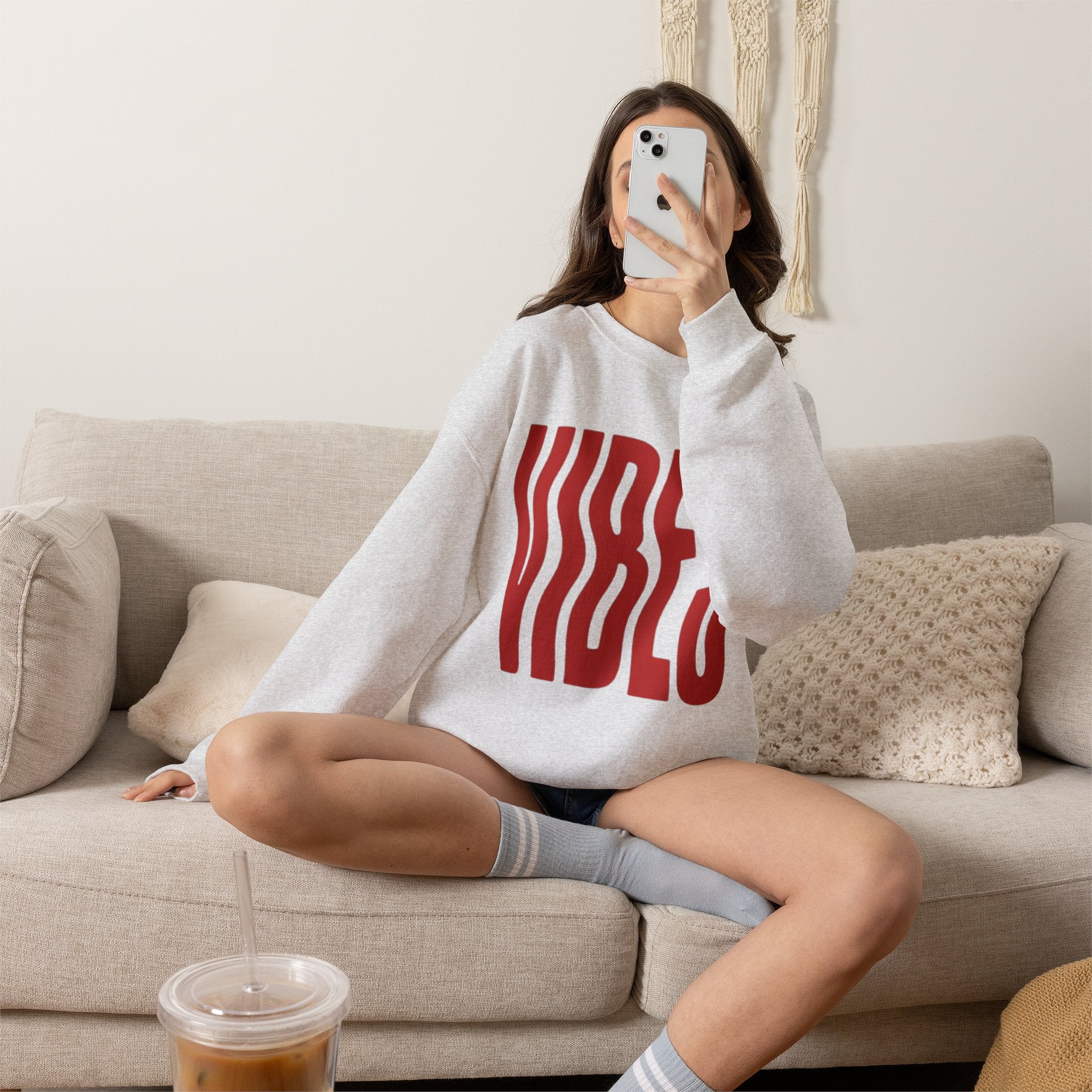 Vibes Distorted Crewneck Sweatshirt