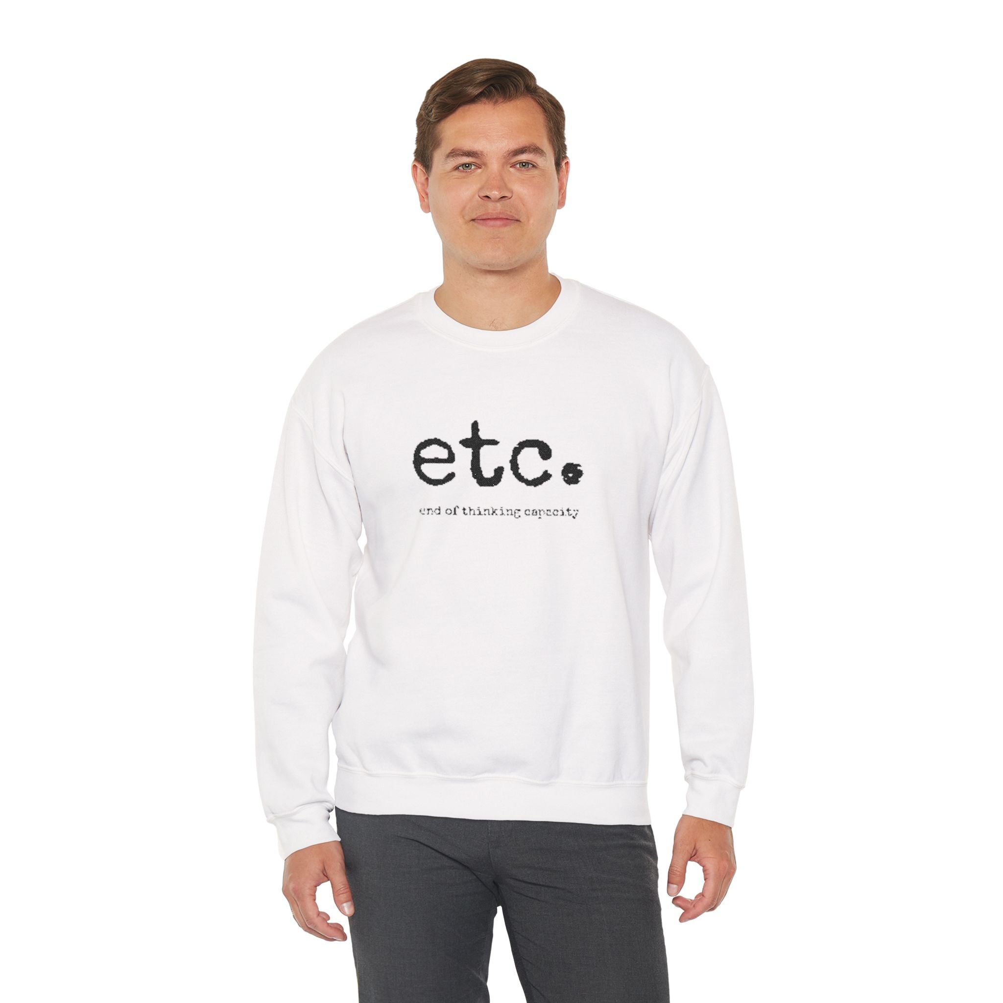 Crewneck Sweatshirt – Minimal 'etc.' Script Logo Casual Pullover