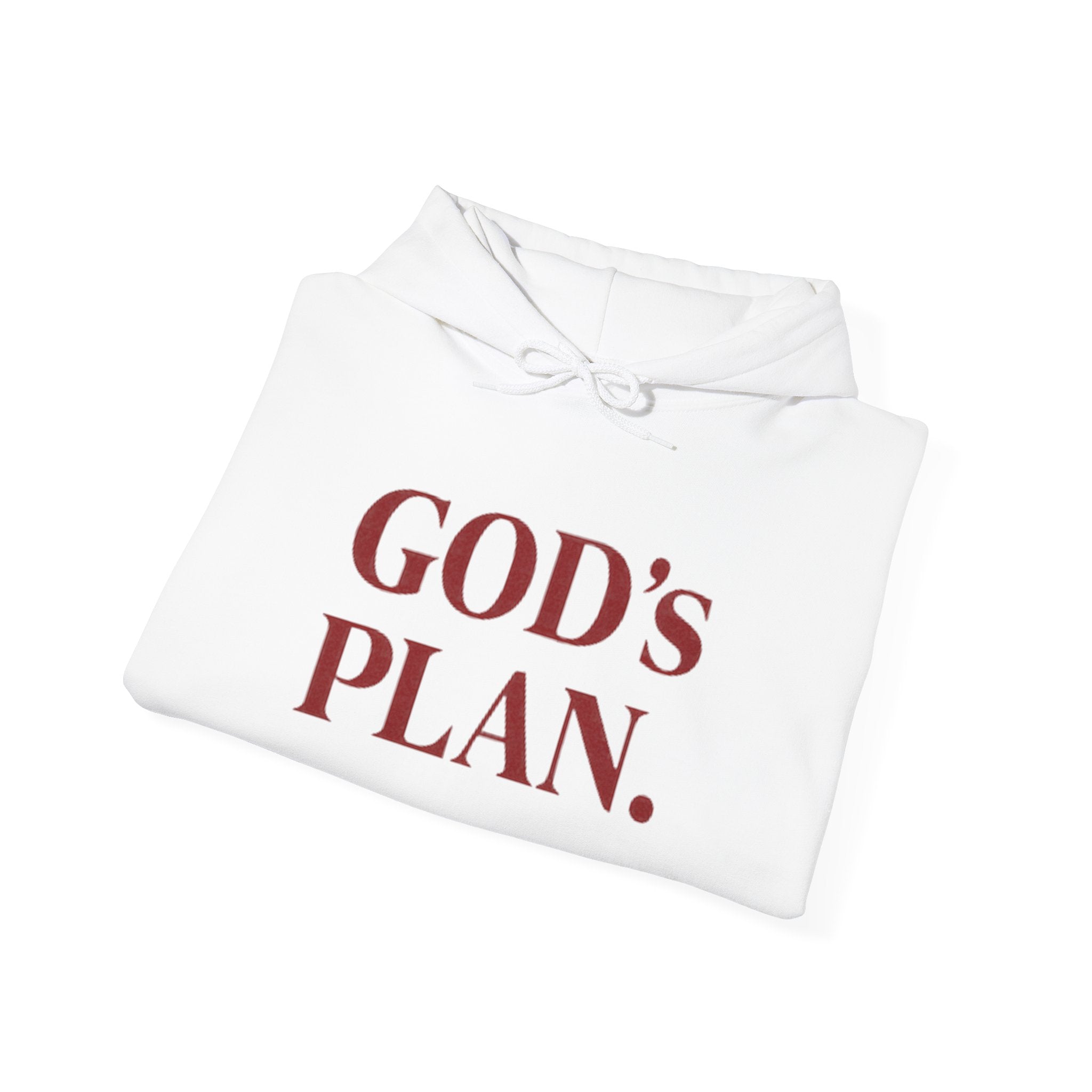 God's Plan Hoodie — Faith-Inspired White Pullover