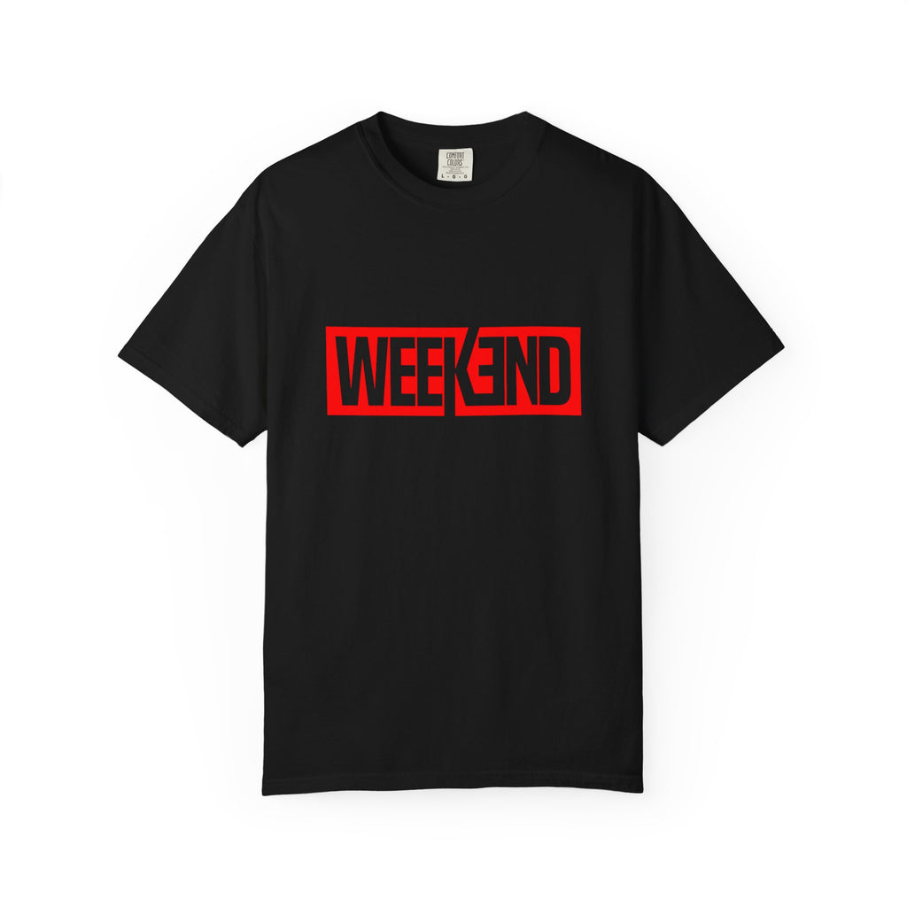 Weekend Box Logo T-Shirt — Retro Red Graphic Tee