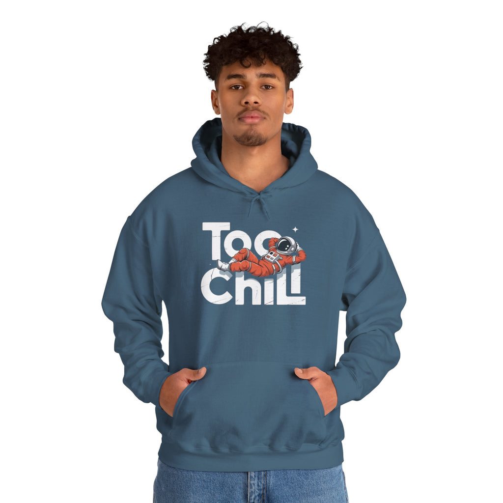 Too Chill Astronaut Hoodie — Retro Space Graphic Pullover