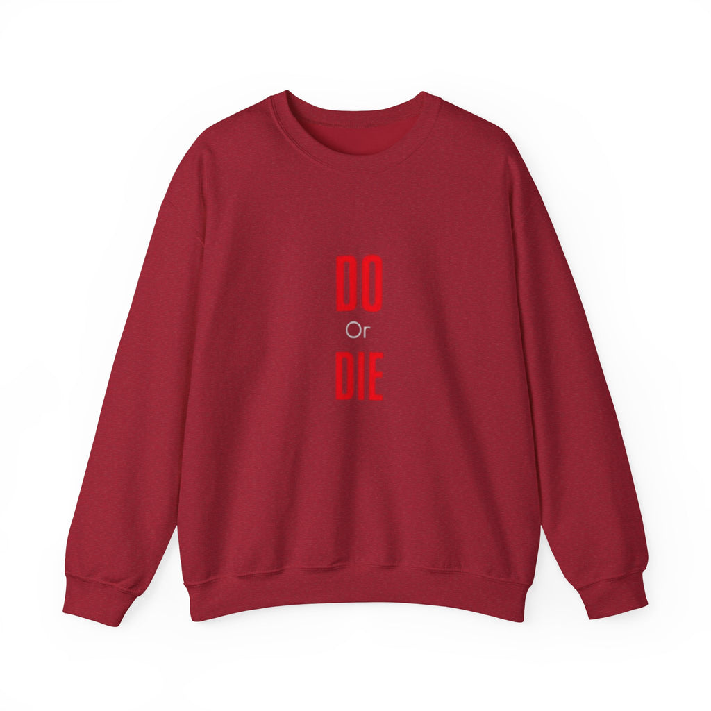 Crewneck Sweatshirt – Minimal 'DO / DIE' Red Vertical Typography