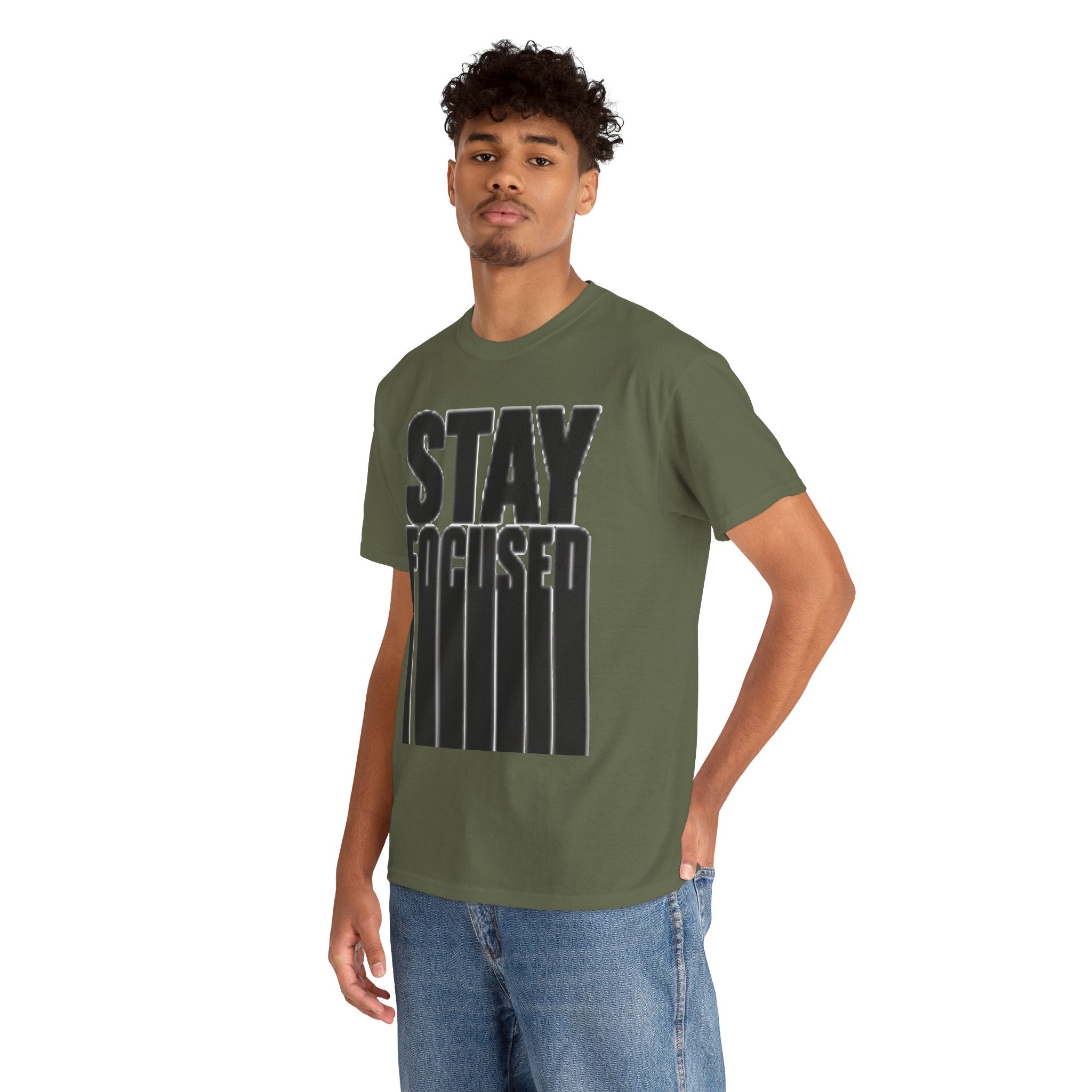 Stay Focused Tee — Motivational Graphic T‑Shirt