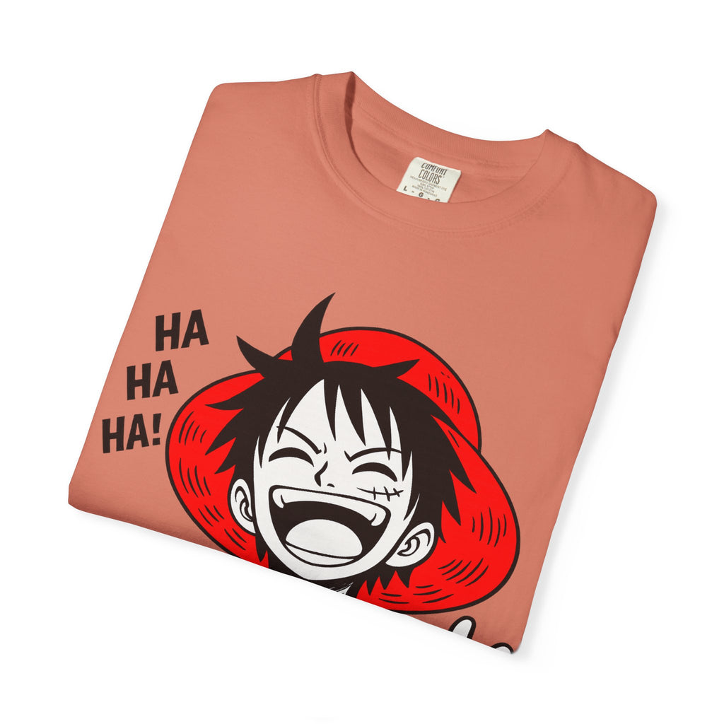 Anime Luffy Laughing Graphic T-shirt - Monkey D. Luffy Peace Sign Tee