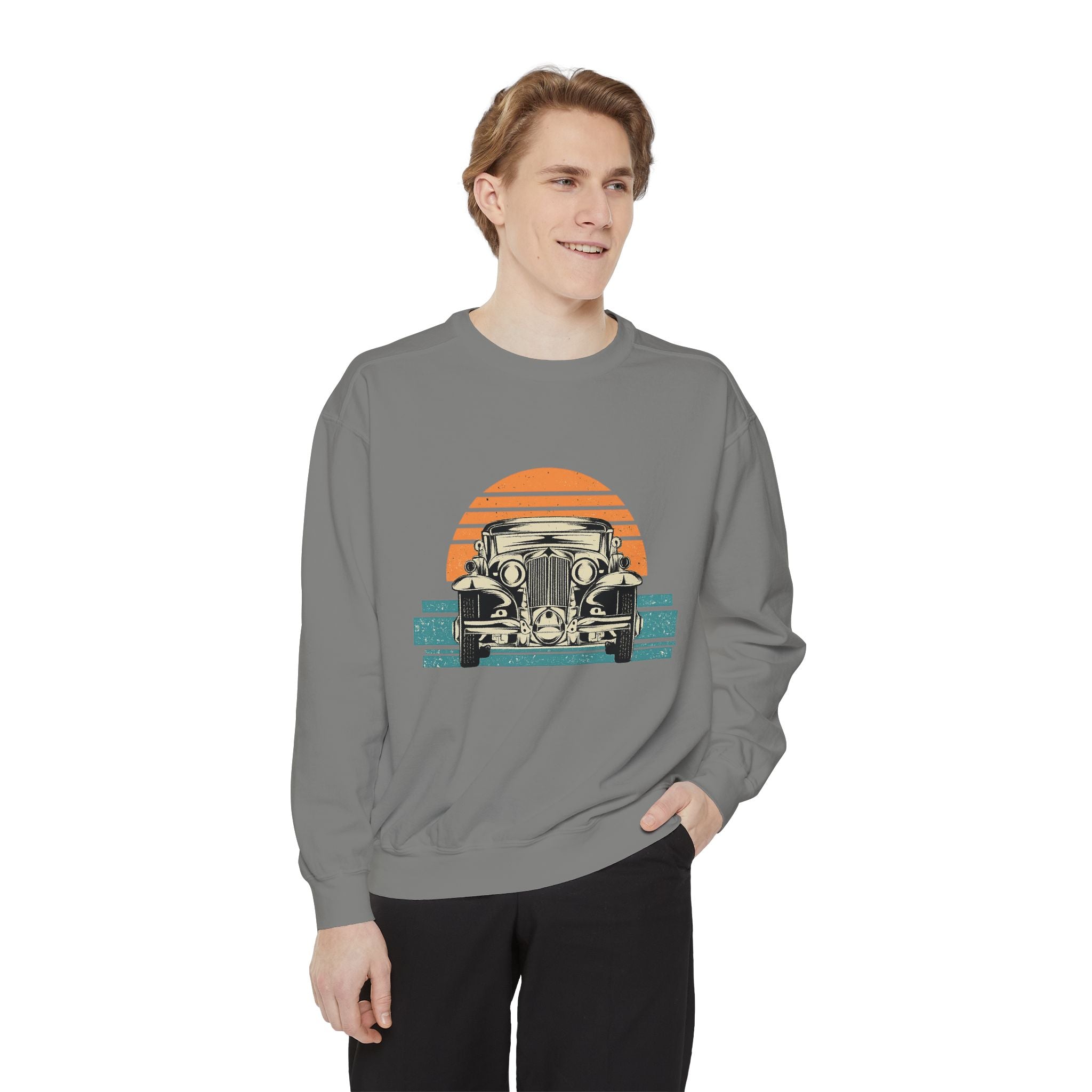 Vintage Car Sunset Sweatshirt