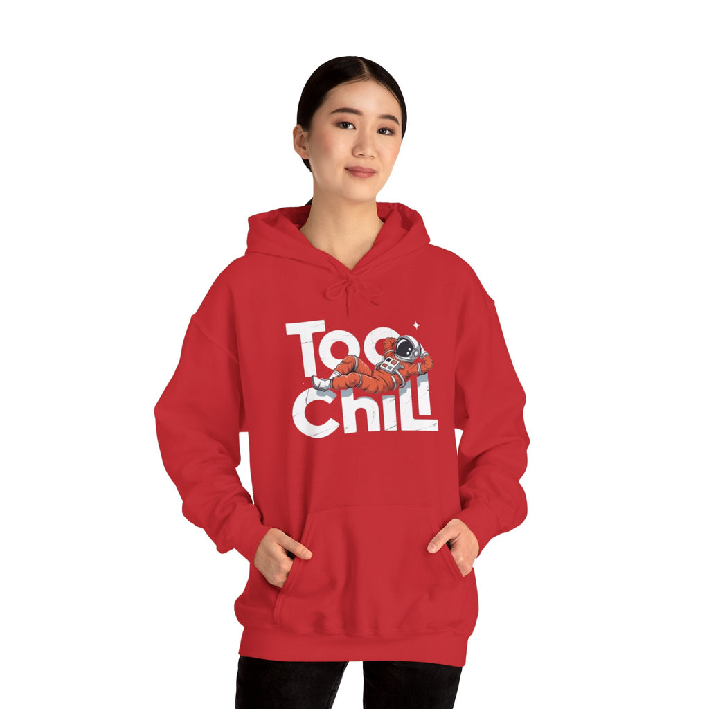 Too Chill Astronaut Hoodie — Retro Space Graphic Pullover