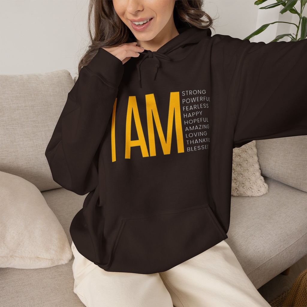 I AM Affirmation Hoodie — Inspirational Self-Love Sweatshirt