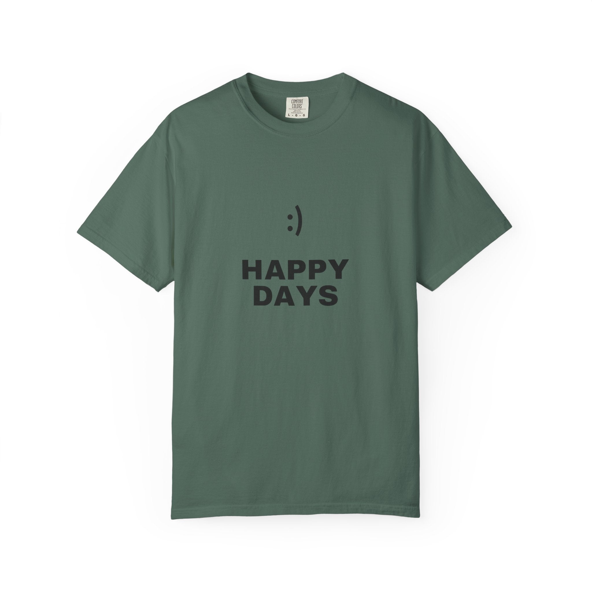 Happy Days T-Shirt — Minimal Smiley Graphic Tee