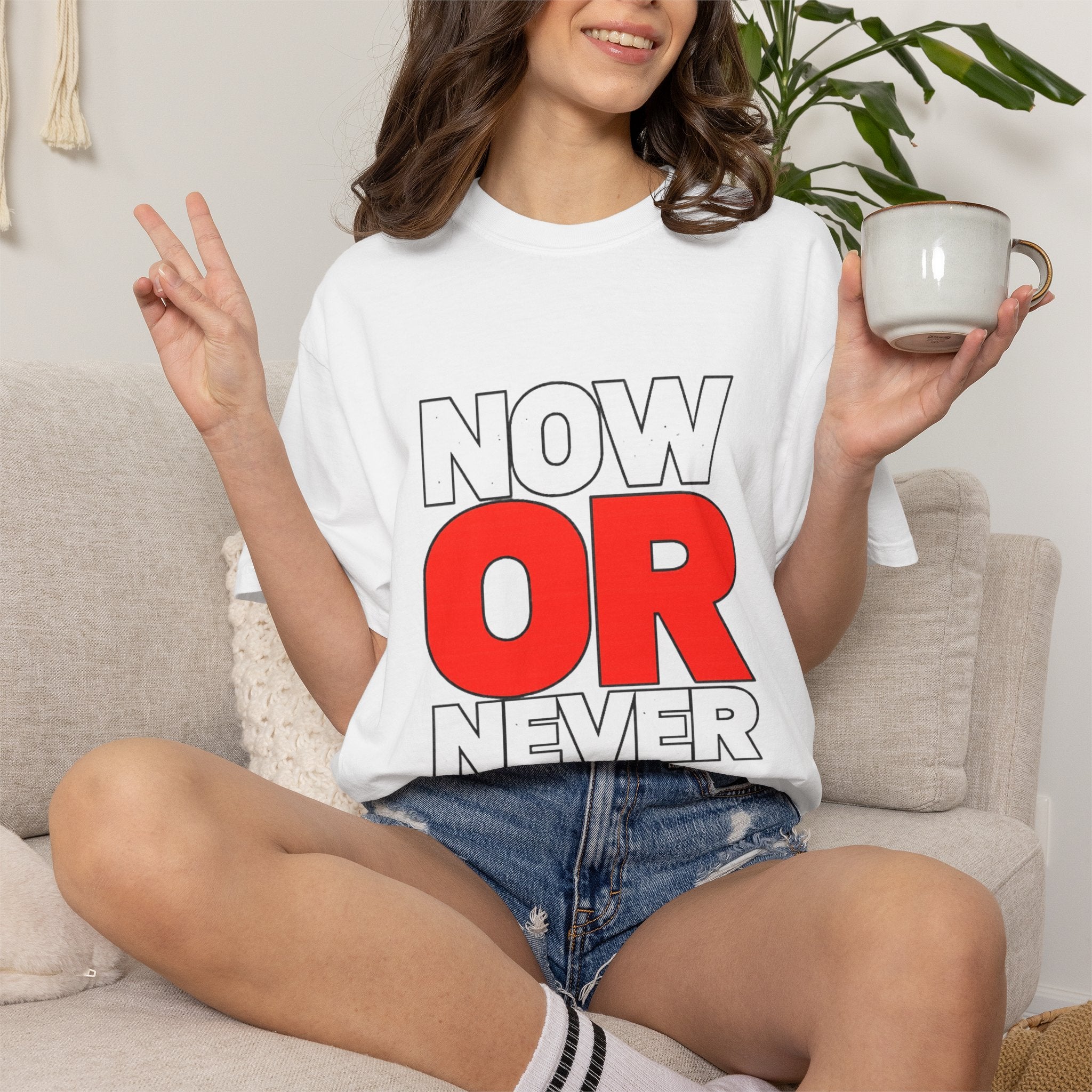 Now Or Never T-Shirt — Motivational Graphic Tee