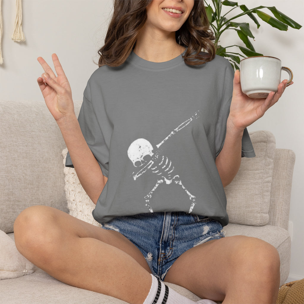 Dabbing Skeleton T‑Shirt — Funny Halloween Graphic Tee
