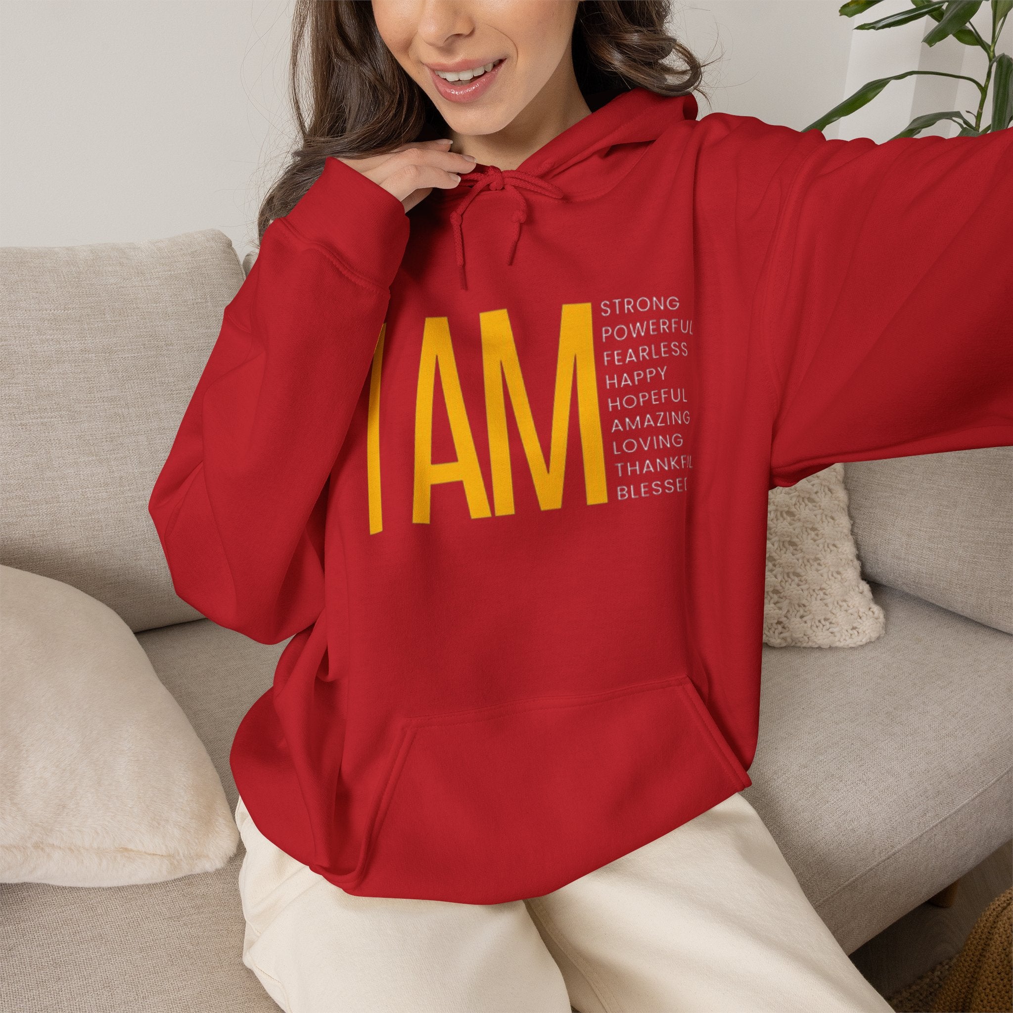 I AM Affirmation Hoodie — Inspirational Self-Love Sweatshirt