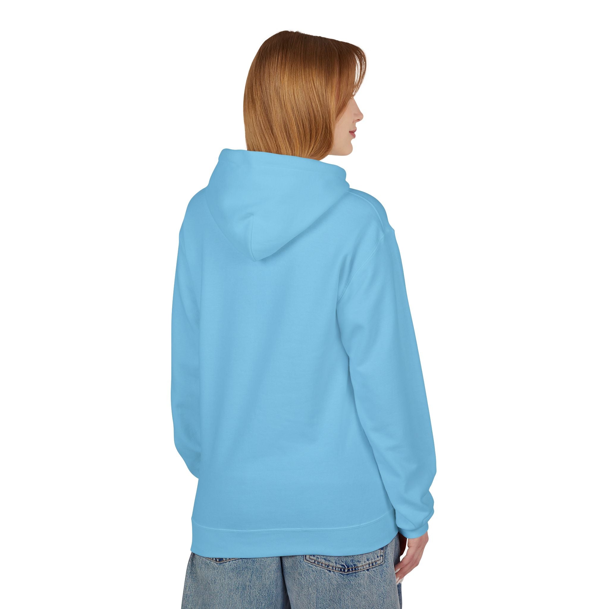 Never Typography Hoodie — Brown Casual Graphic Pullover