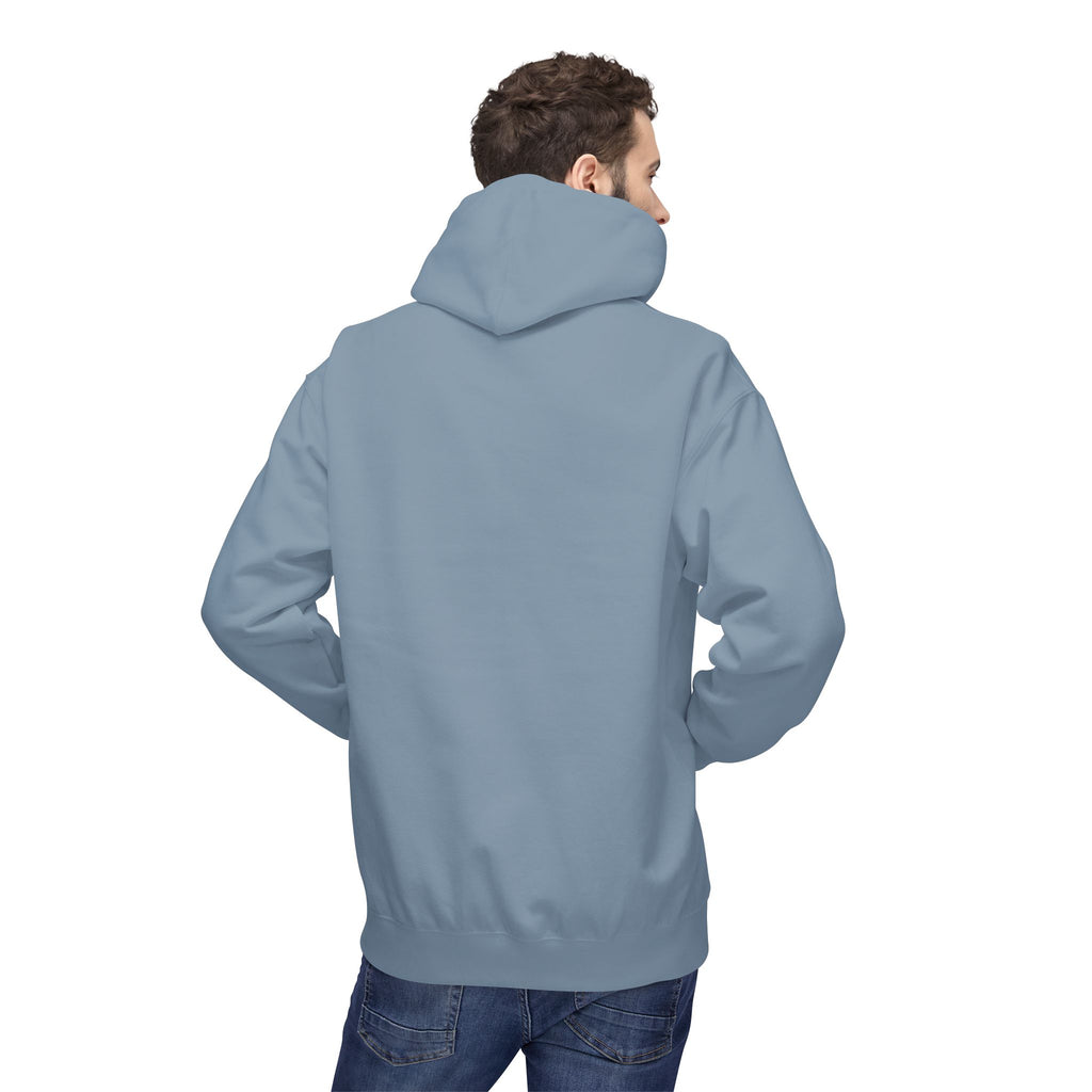 Never Typography Hoodie — Brown Casual Graphic Pullover