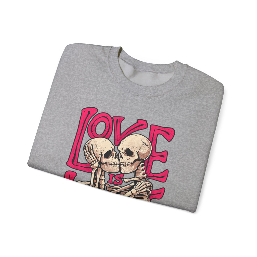 Skeleton Couple 'Love Is Love' Crewneck Sweatshirt