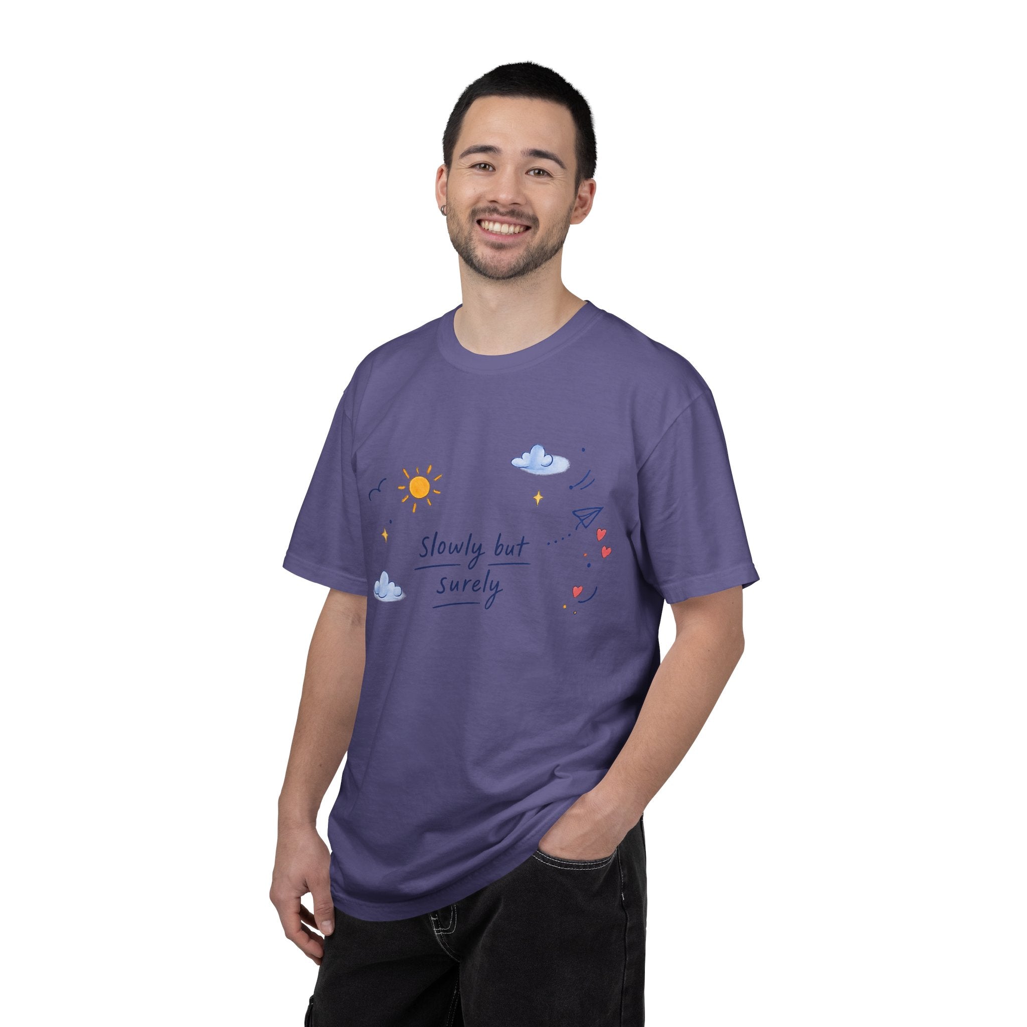 T-Shirt — "Slowly but Surely" Cute Doodle Graphic Tee