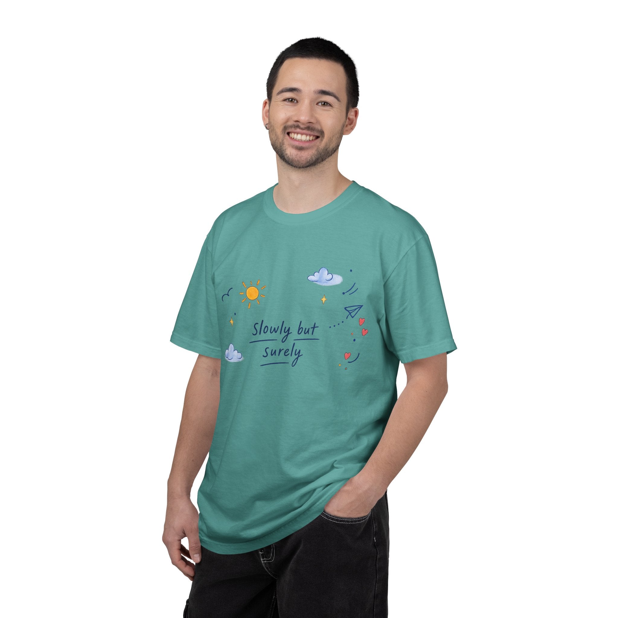 T-Shirt — "Slowly but Surely" Cute Doodle Graphic Tee