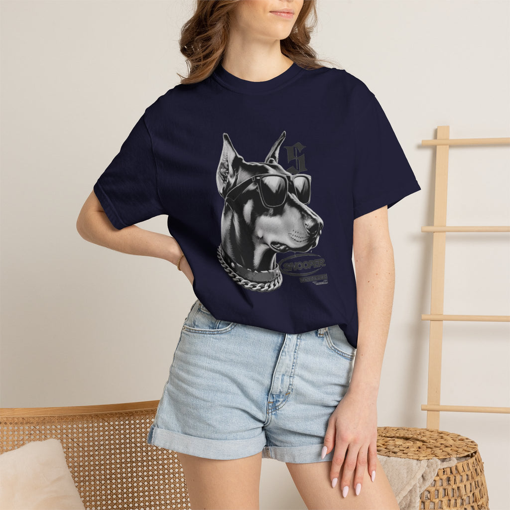 Doberman Sunglasses Graphic T-Shirt — "Snooper" Streetwear Tee