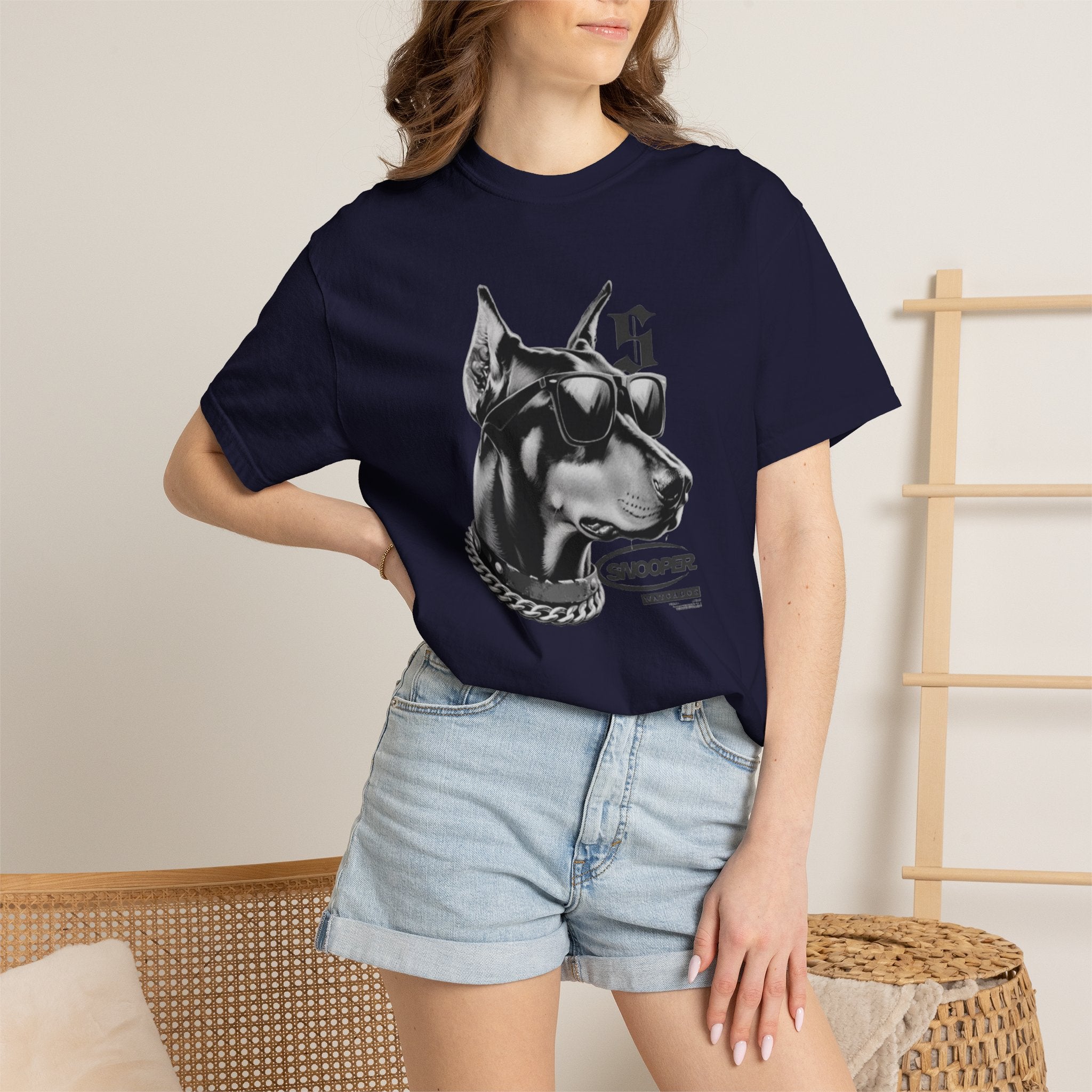 Doberman Sunglasses Graphic T-Shirt — "Snooper" Streetwear Tee