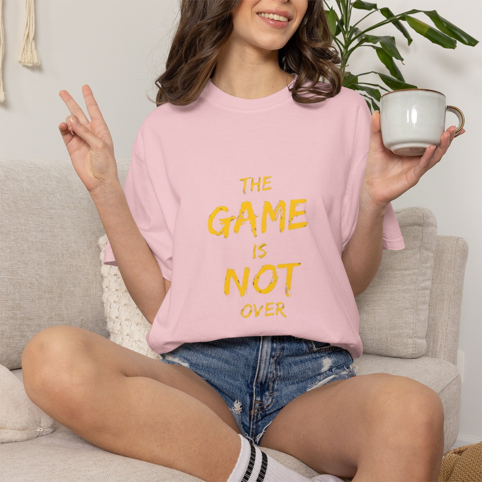 T-Shirt — “The Game Is Not Over” Motivational Graphic Tee